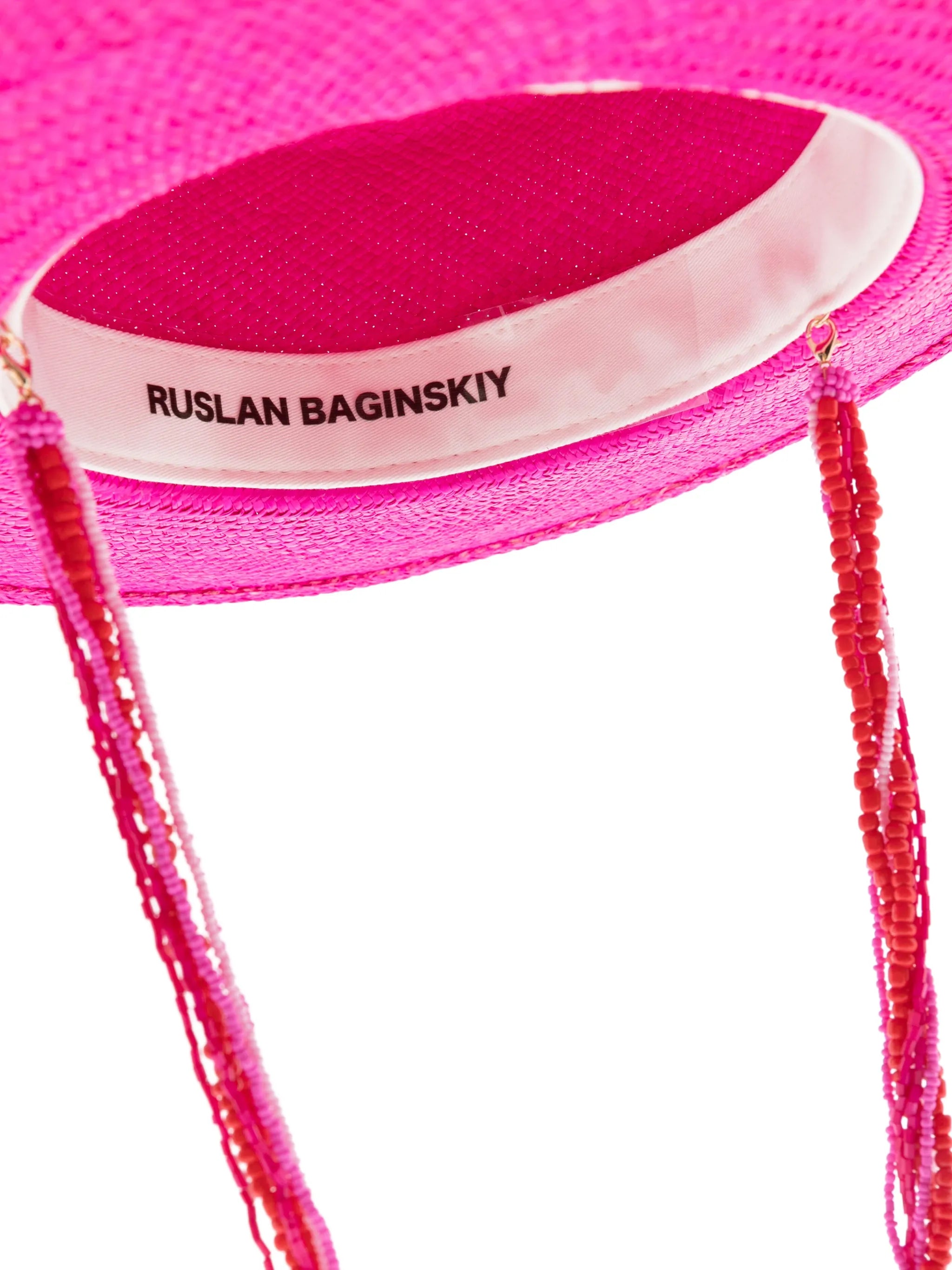 beaded-chains straw boater hat