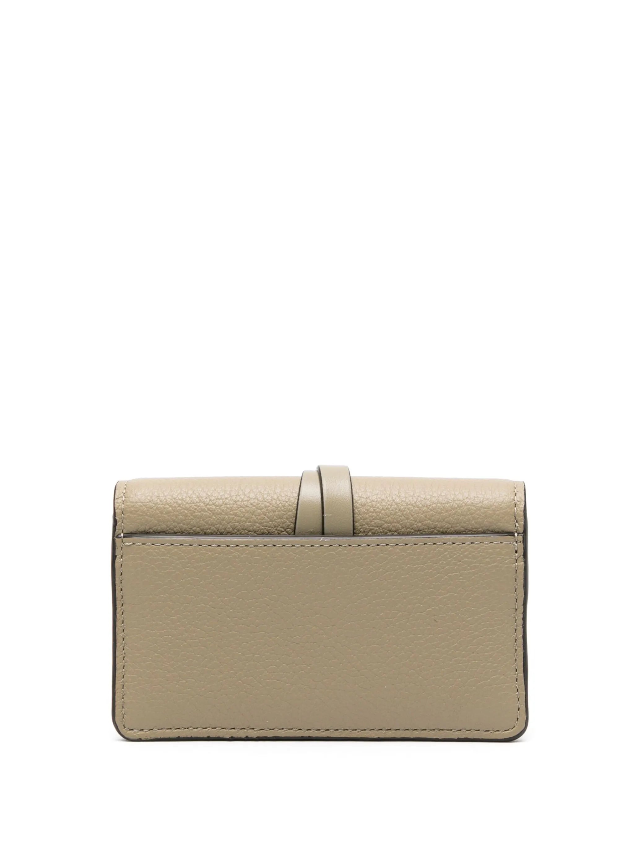 Alphabet tri-fold leather wallet
