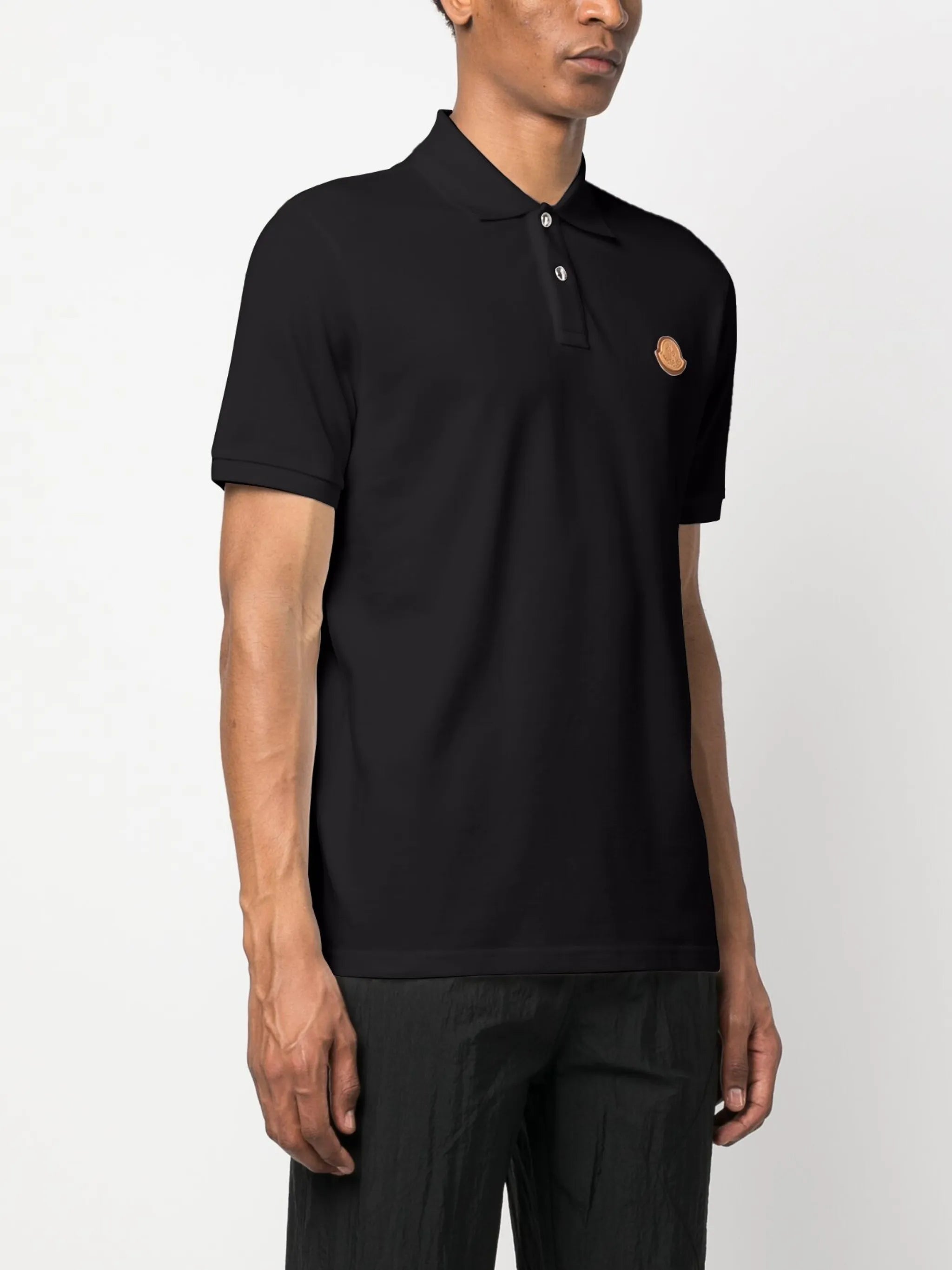 logo-patch cotton polo shirt