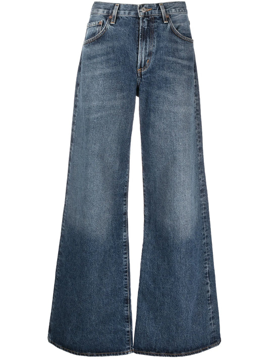 Clara organic-cotton flared jeans