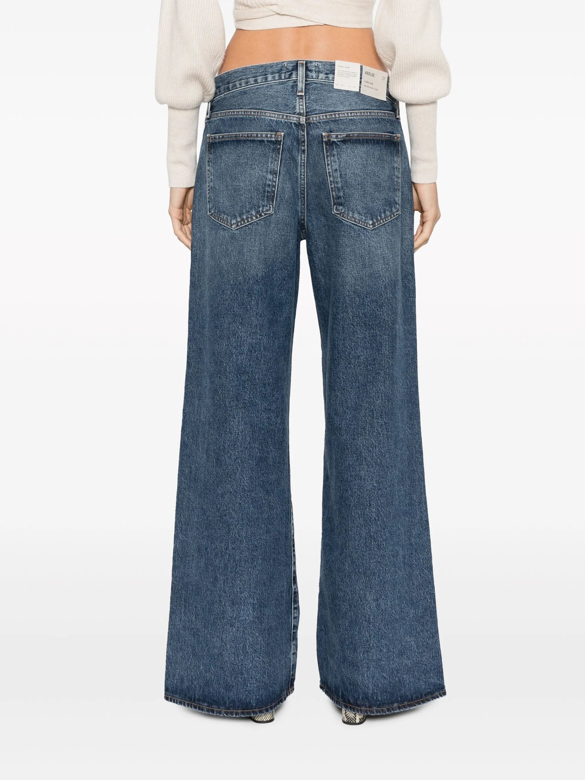 Clara organic-cotton flared jeans