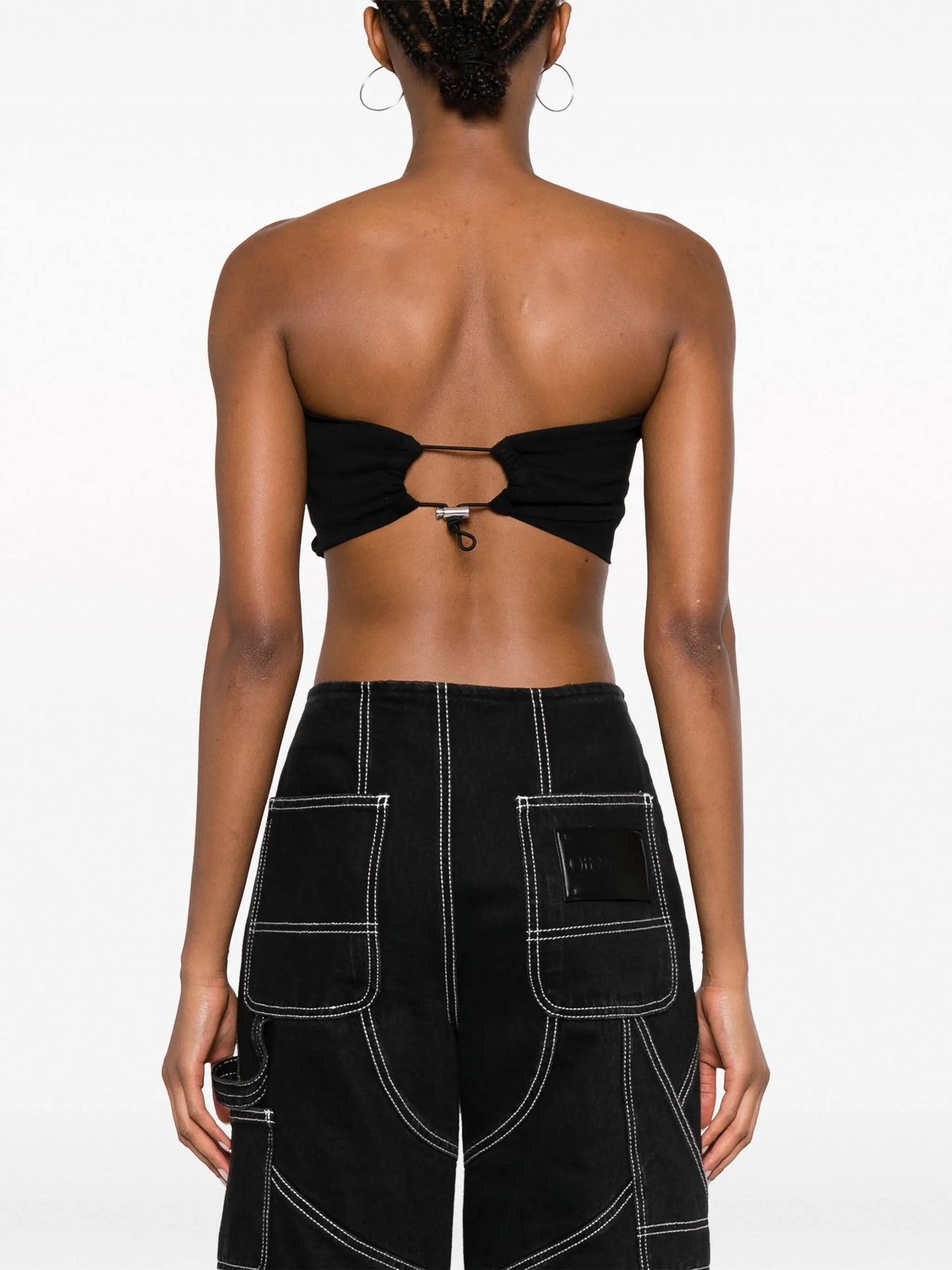 T-Benda strapless crop top