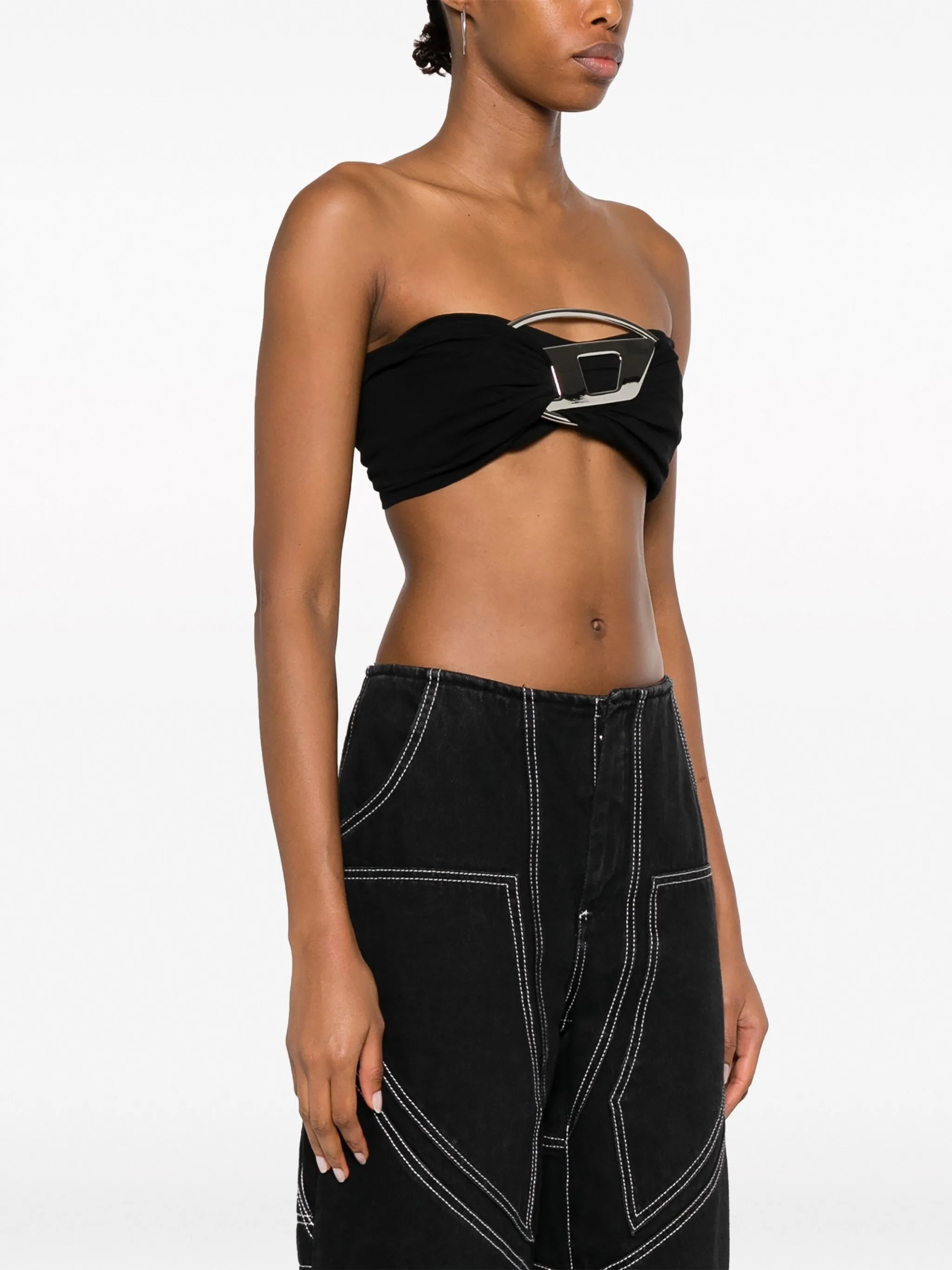 T-Benda strapless crop top