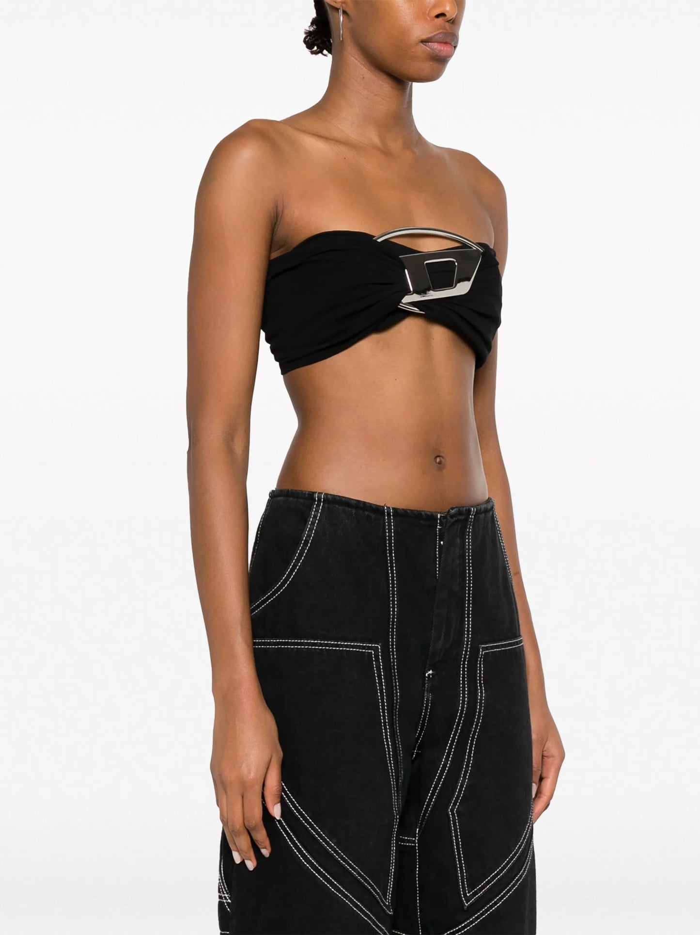 T-Benda strapless crop top