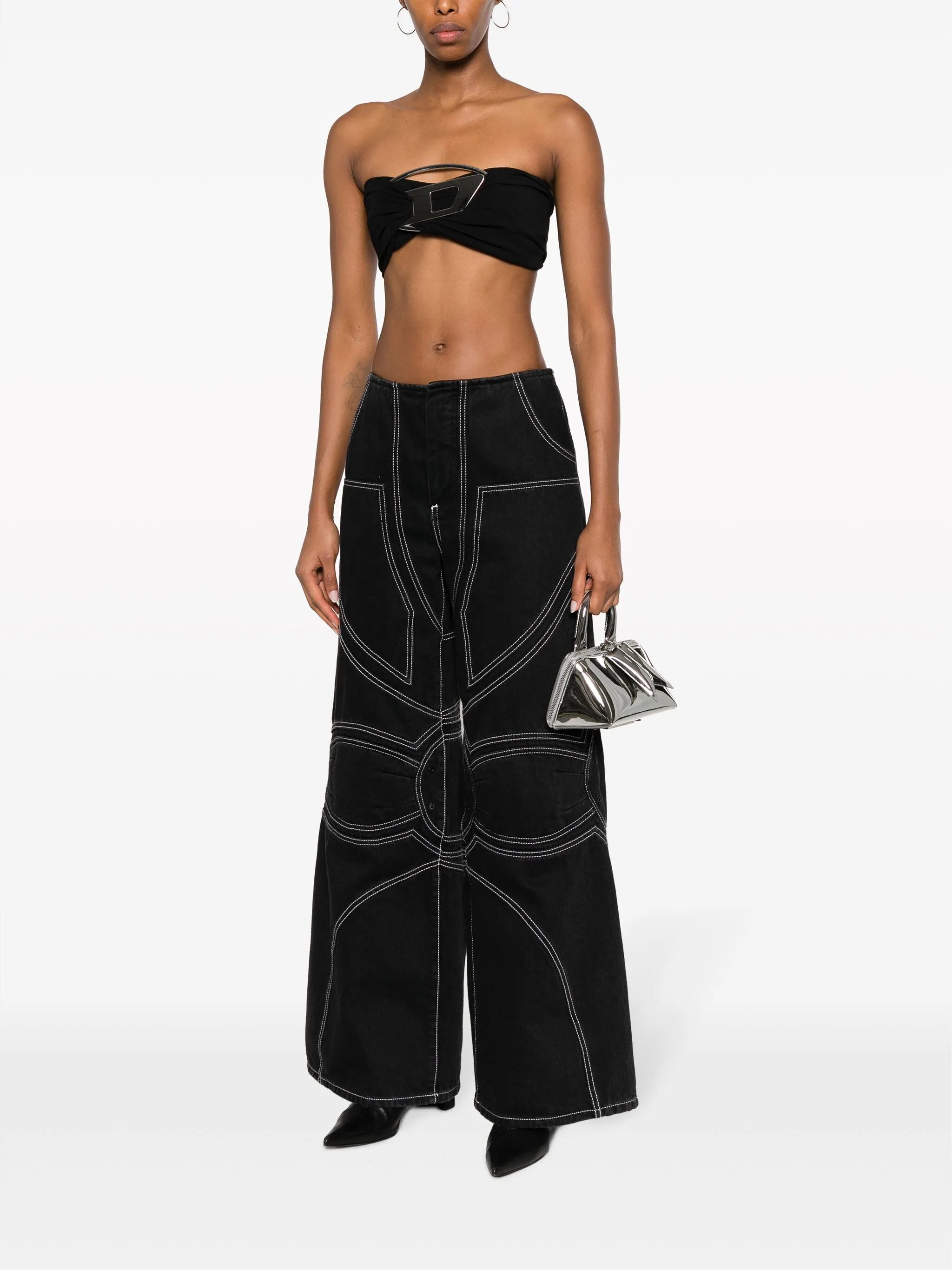 T-Benda strapless crop top