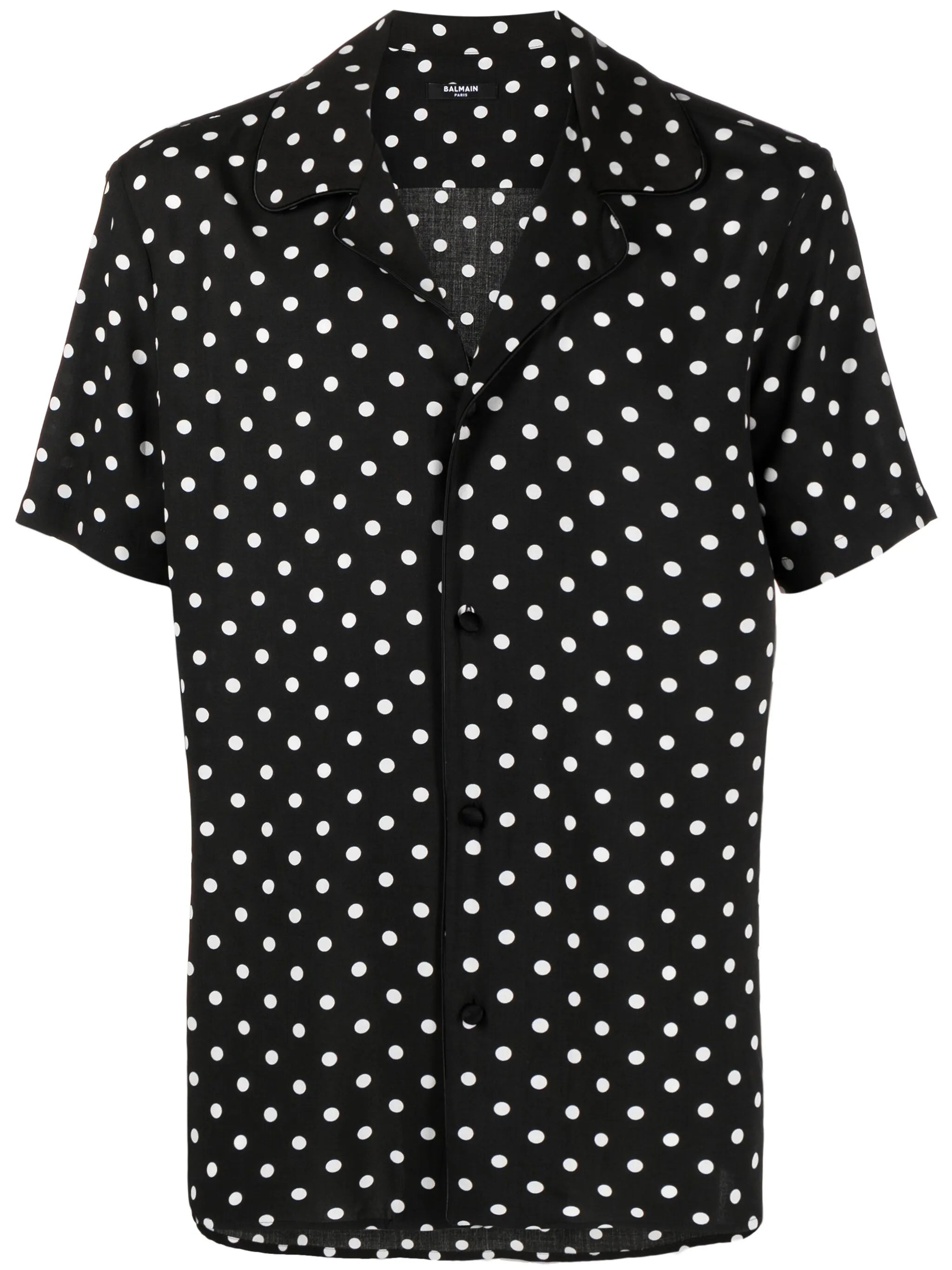 polka dot-print crepe shirt