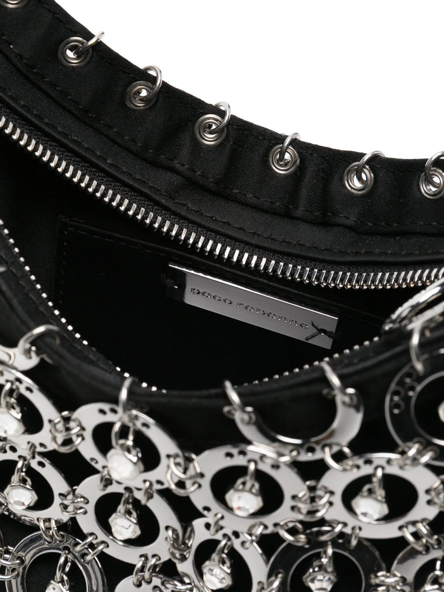 Sphere chainmail-embellished shoulder bag