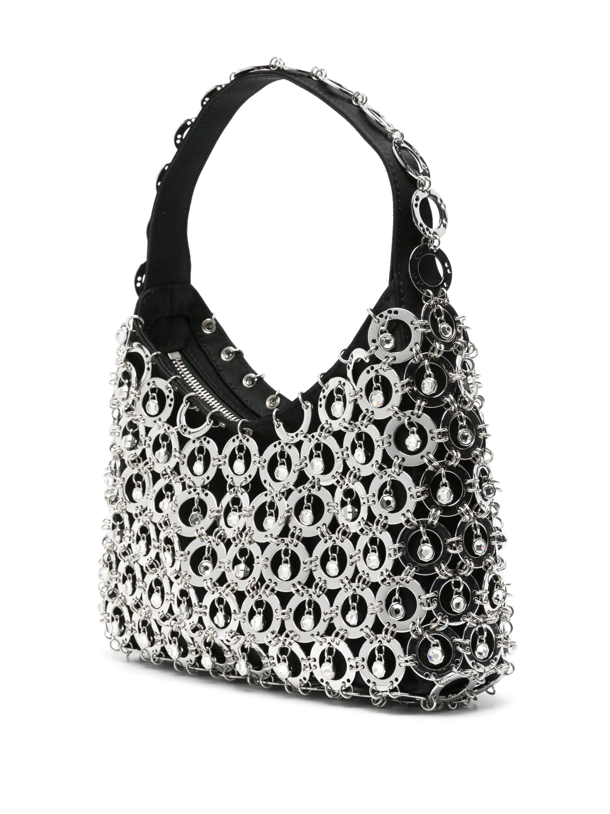 Sphere chainmail-embellished shoulder bag
