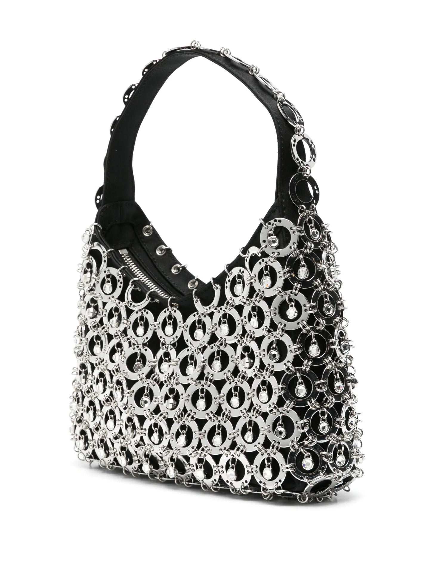 Sphere chainmail-embellished shoulder bag