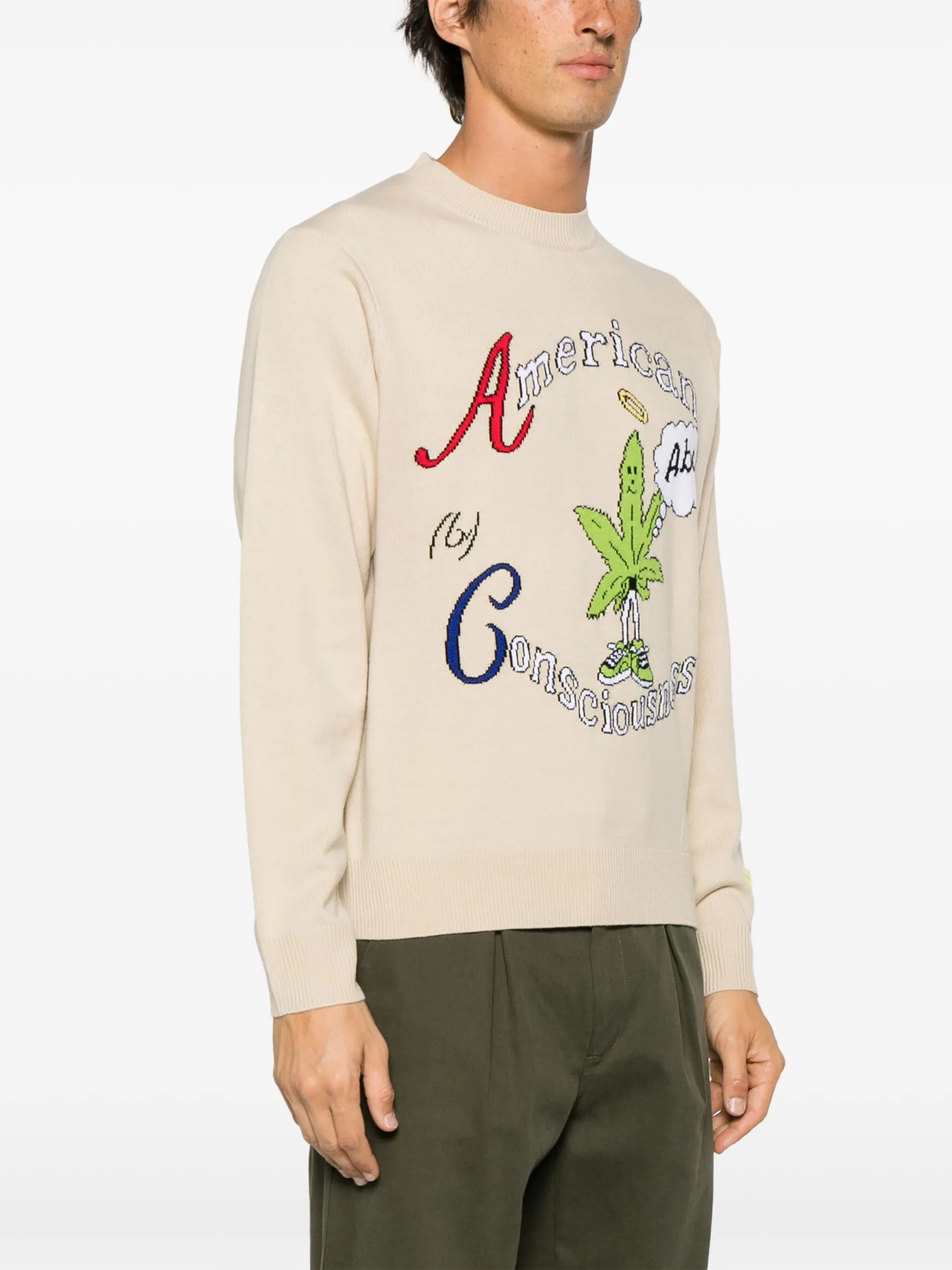American Consciousness crew-neck jumper