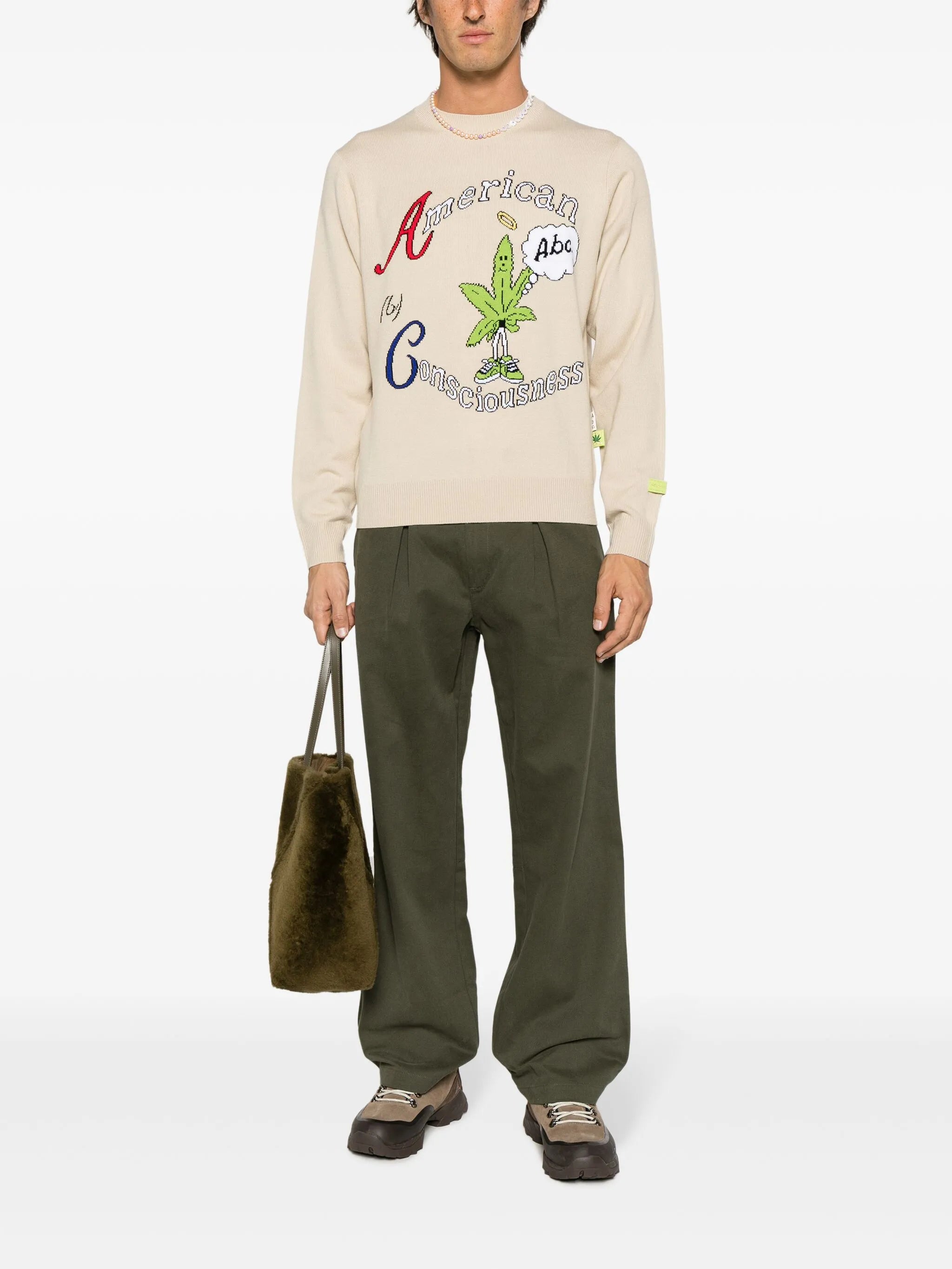 American Consciousness crew-neck jumper