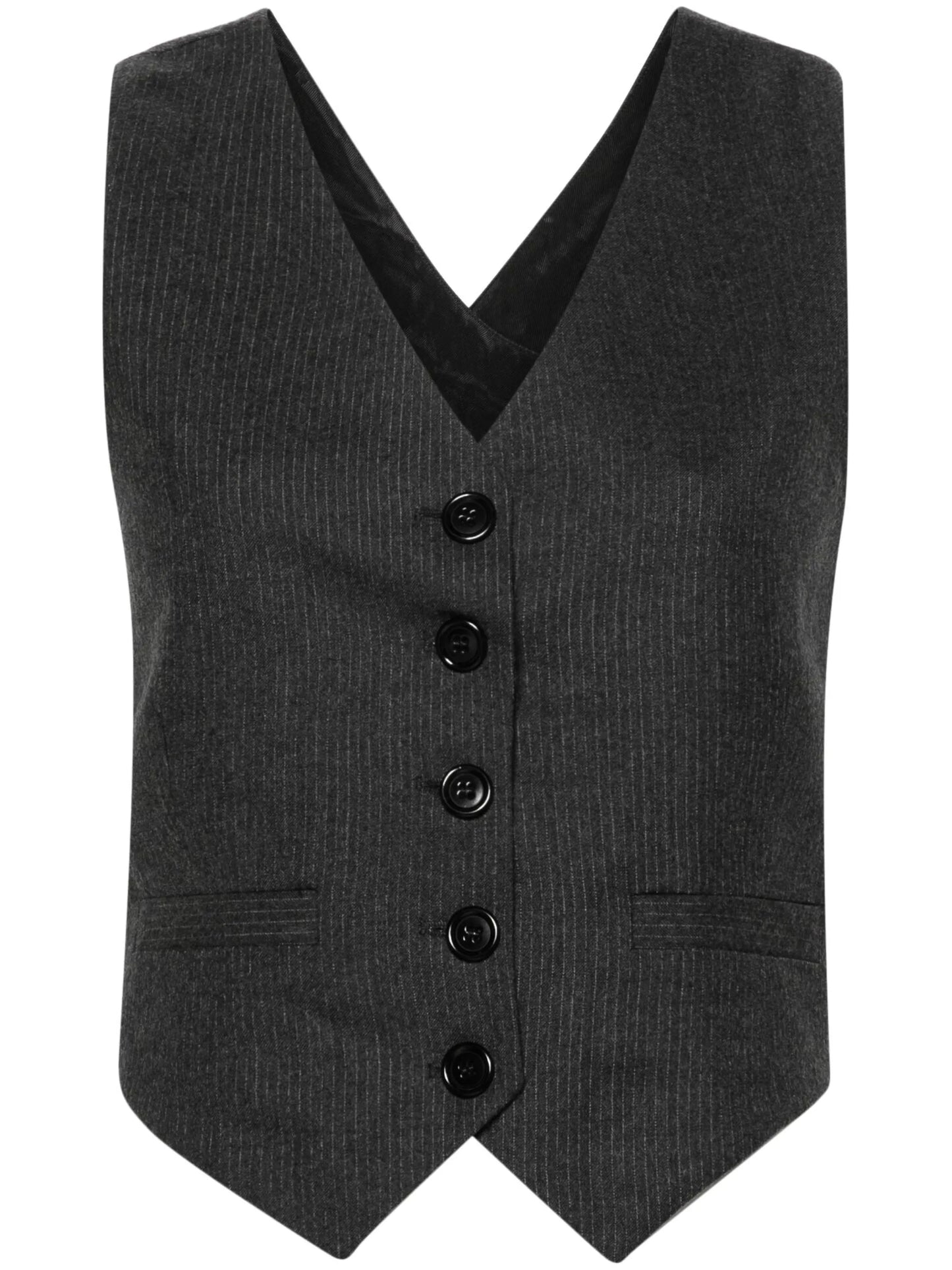 Johnny pinstriped wool waistcoat
