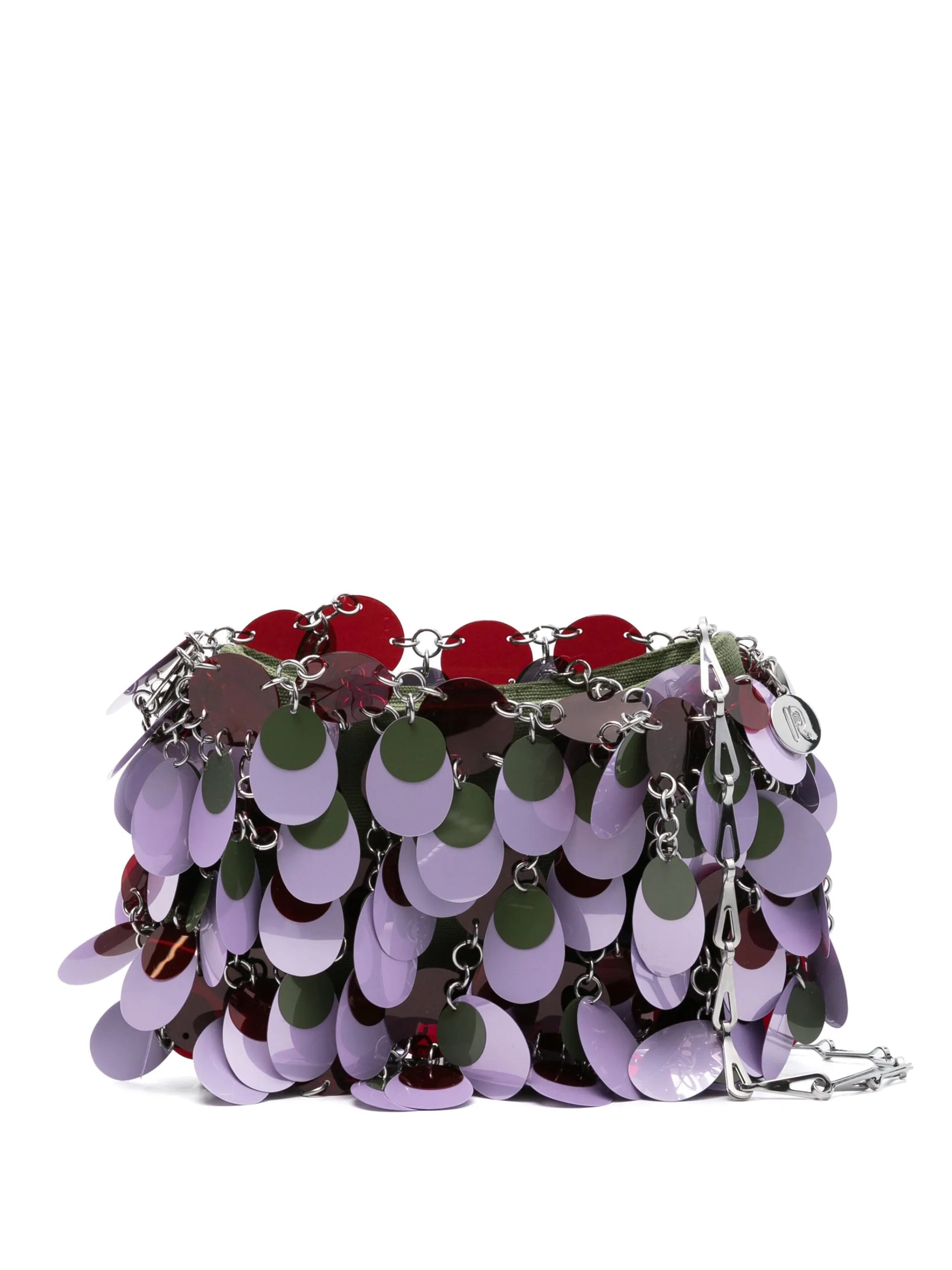 sequined chainmail shoulder bag