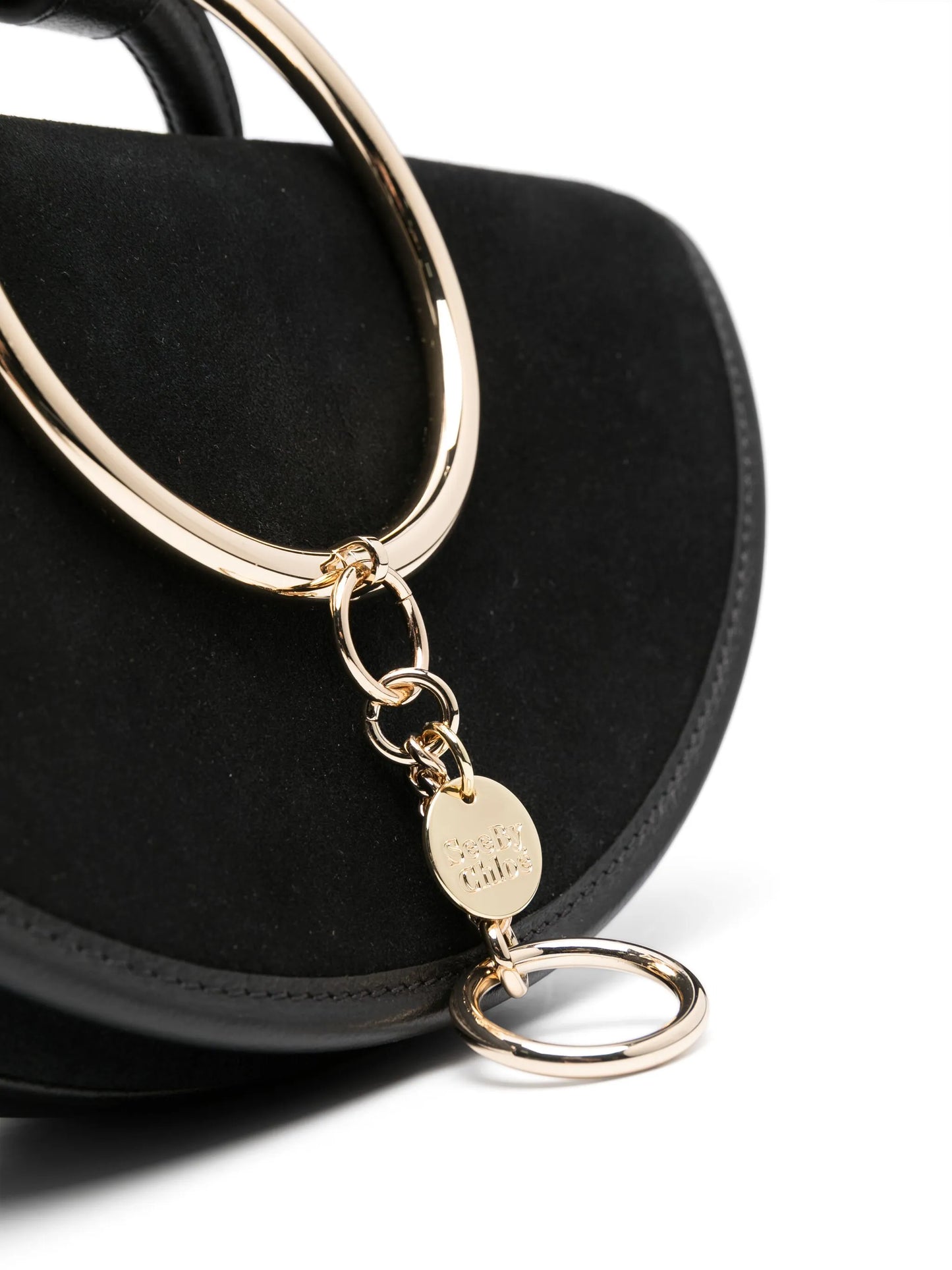 Mara ring-embellished suede tote bag