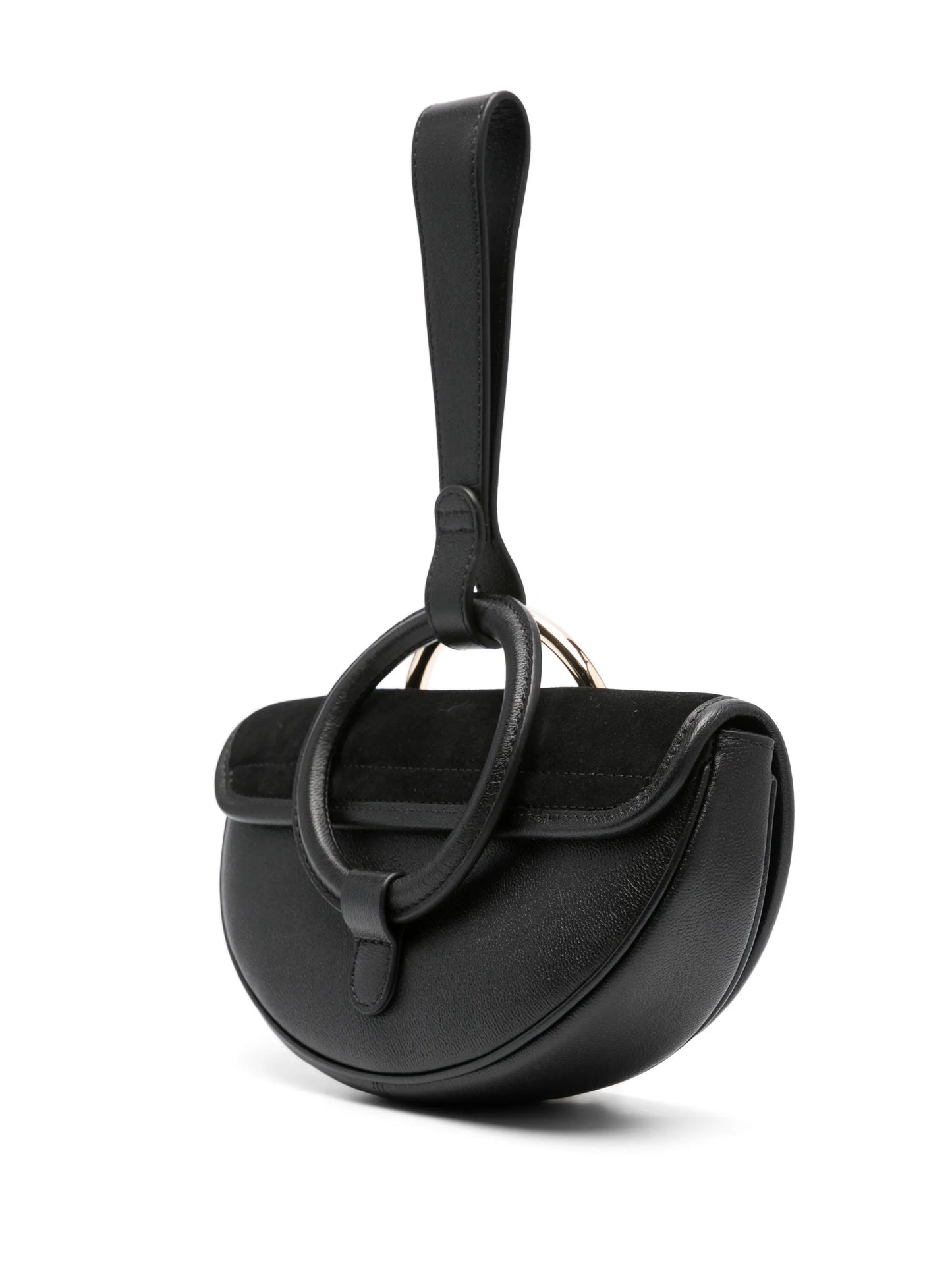Mara ring-embellished suede tote bag