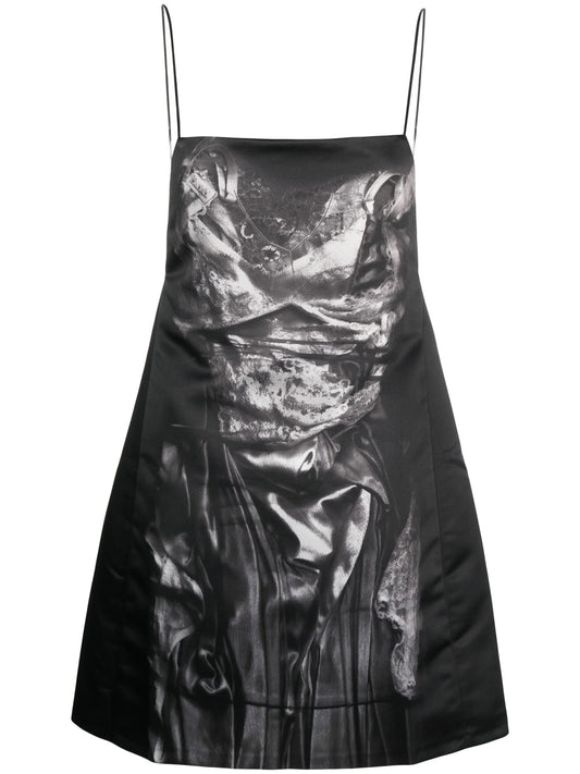 Compact-print minidress