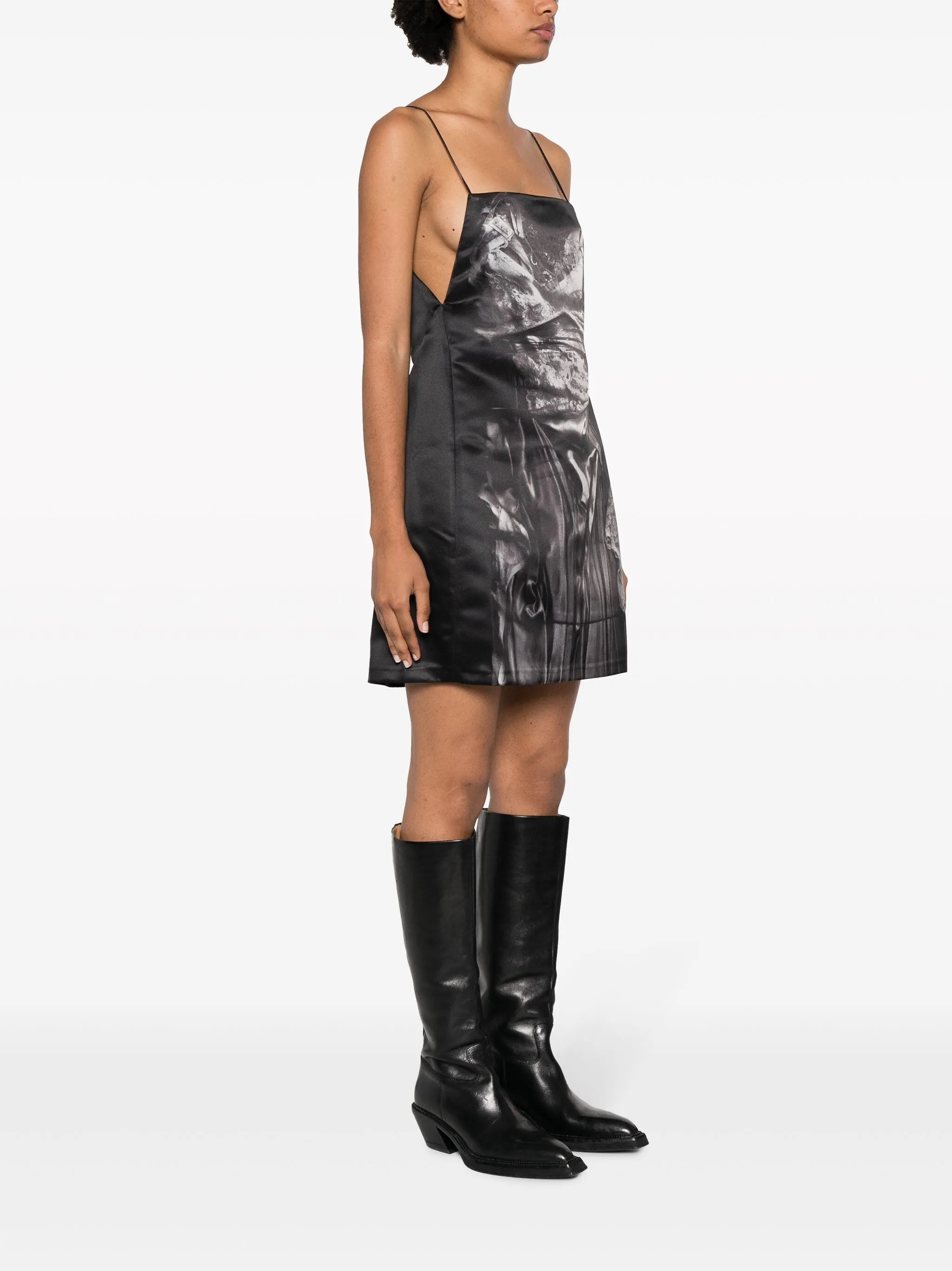 Compact-print minidress