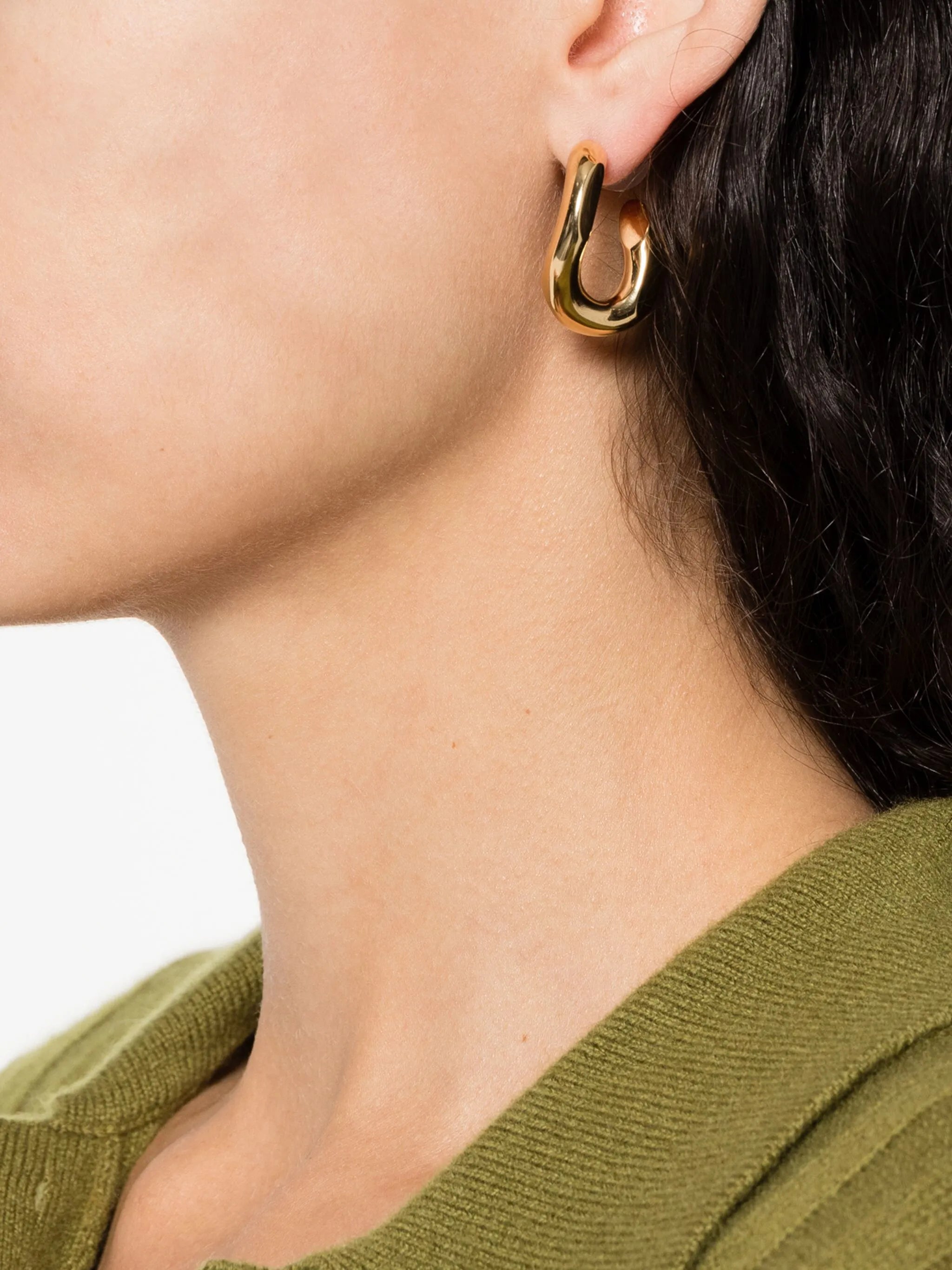 Links hoop earrings