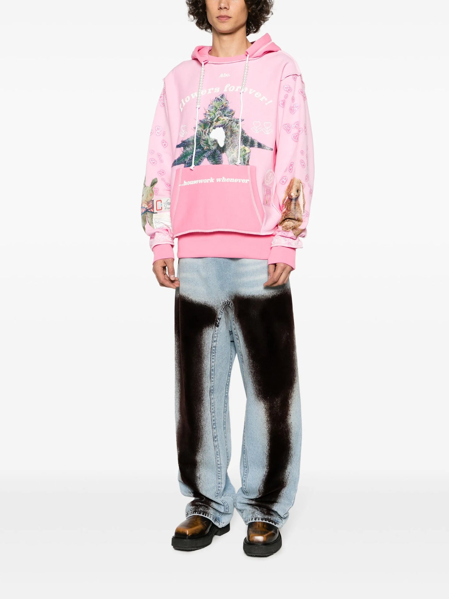 Flowers Forever graphic-print hoodie