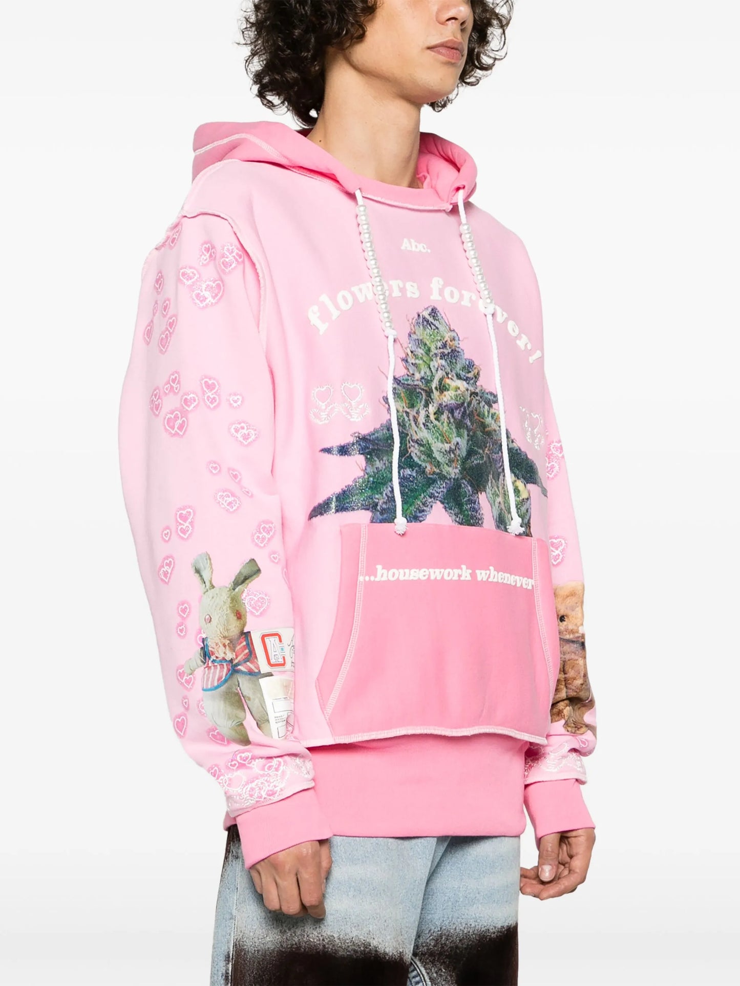 Flowers Forever graphic-print hoodie