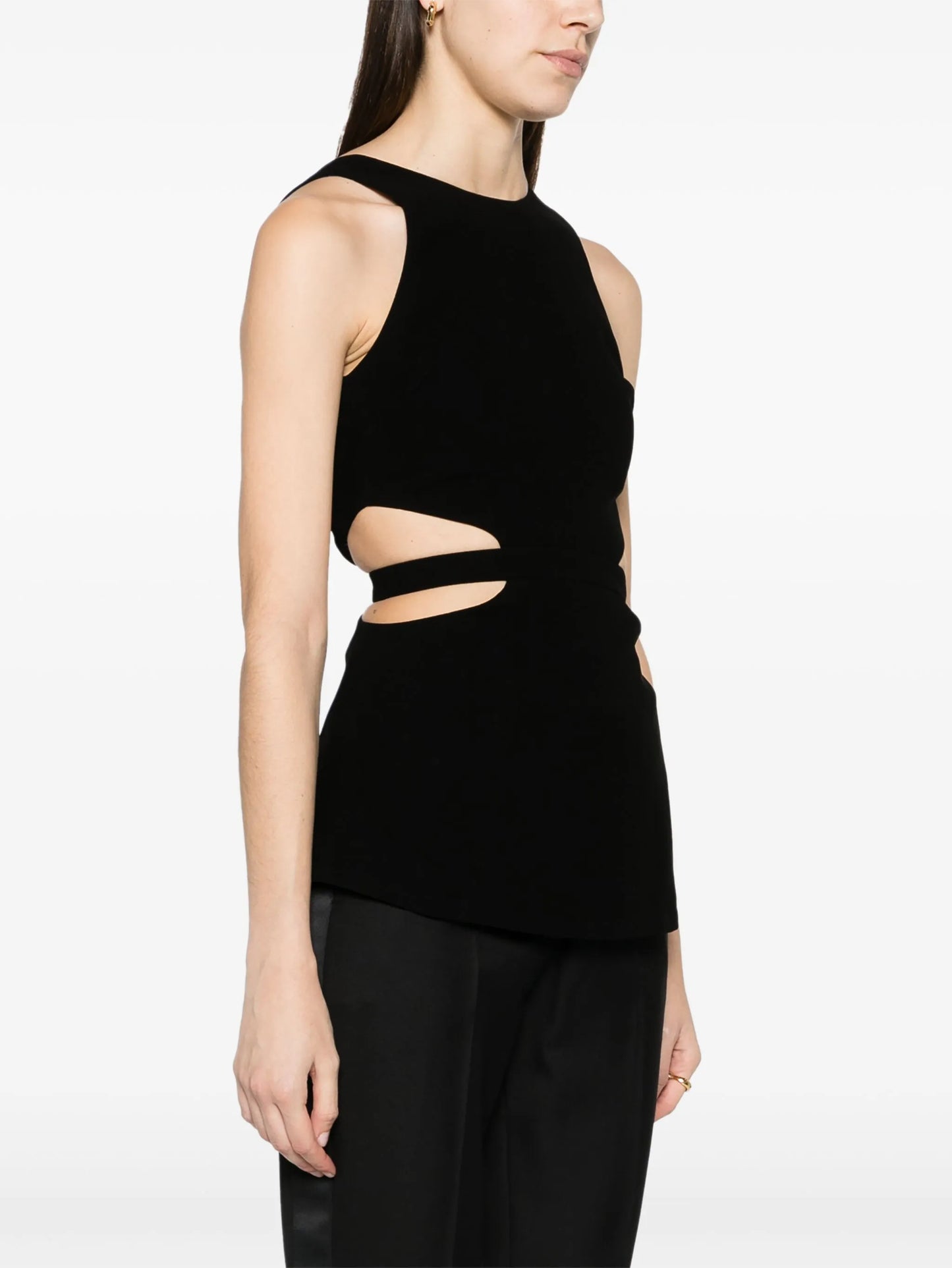Patty cut-out crepe blouse