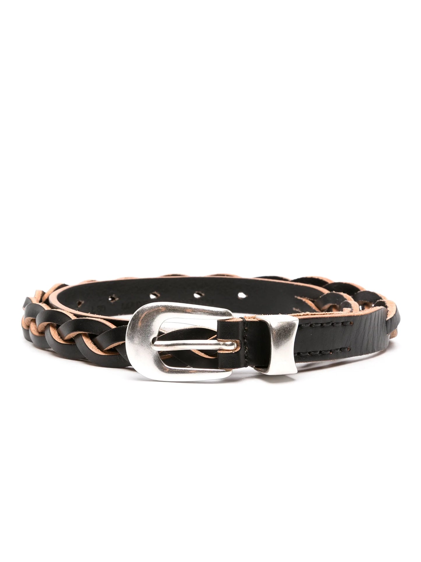 braided leather belt