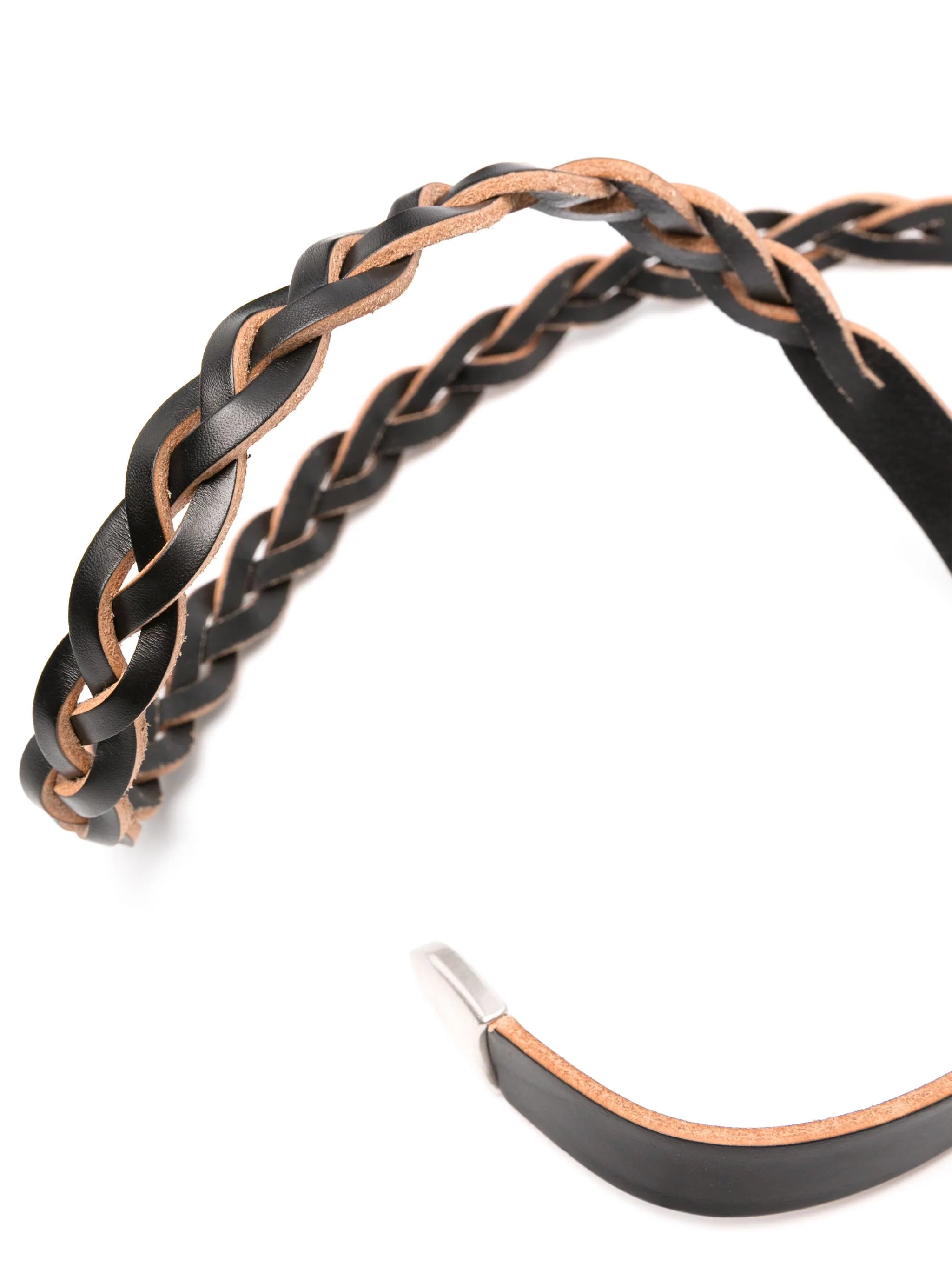braided leather belt