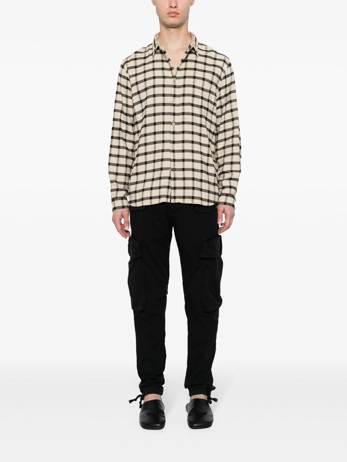 mid-rise tapered-leg trousers