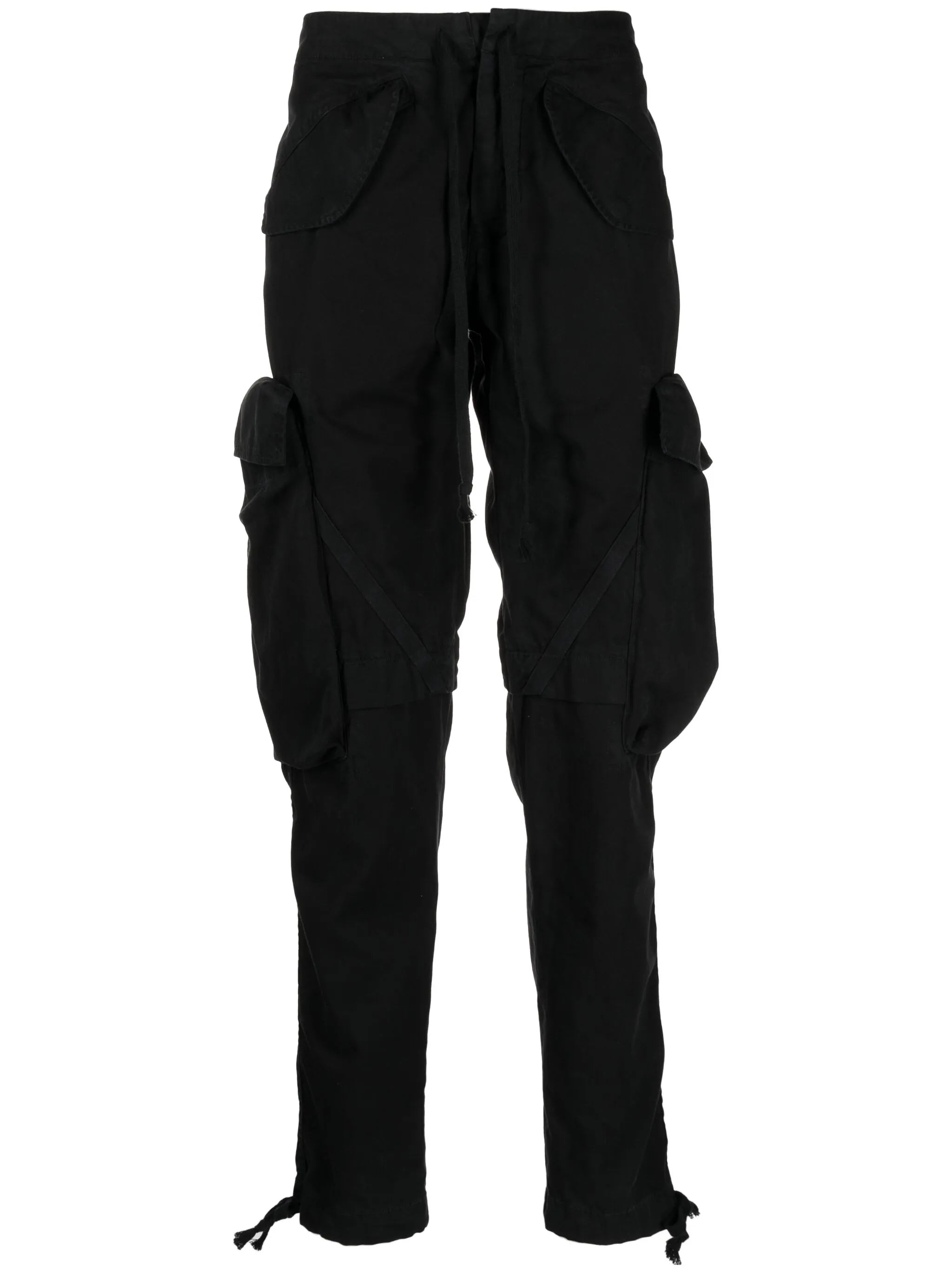 mid-rise tapered-leg trousers