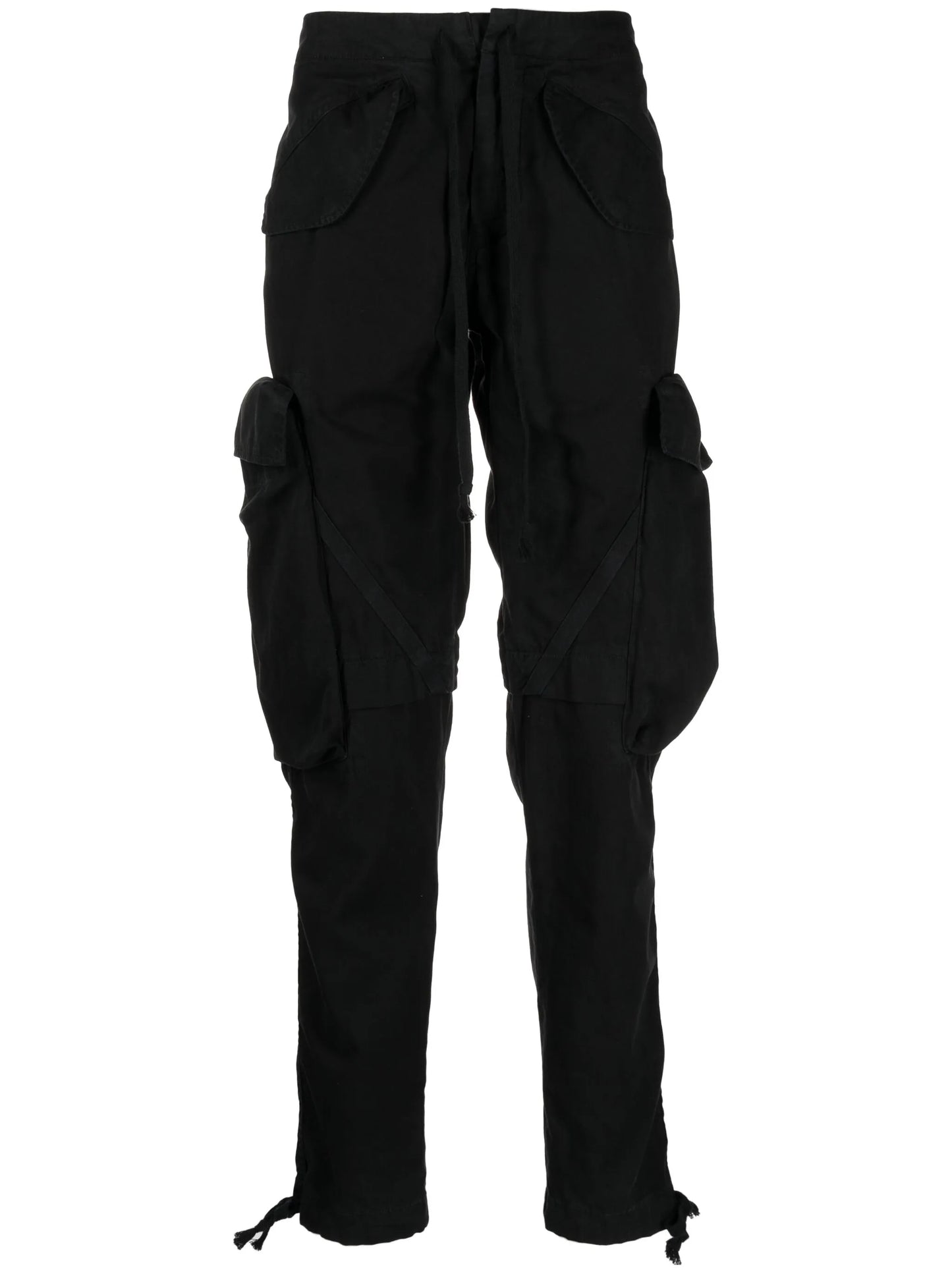 mid-rise tapered-leg trousers