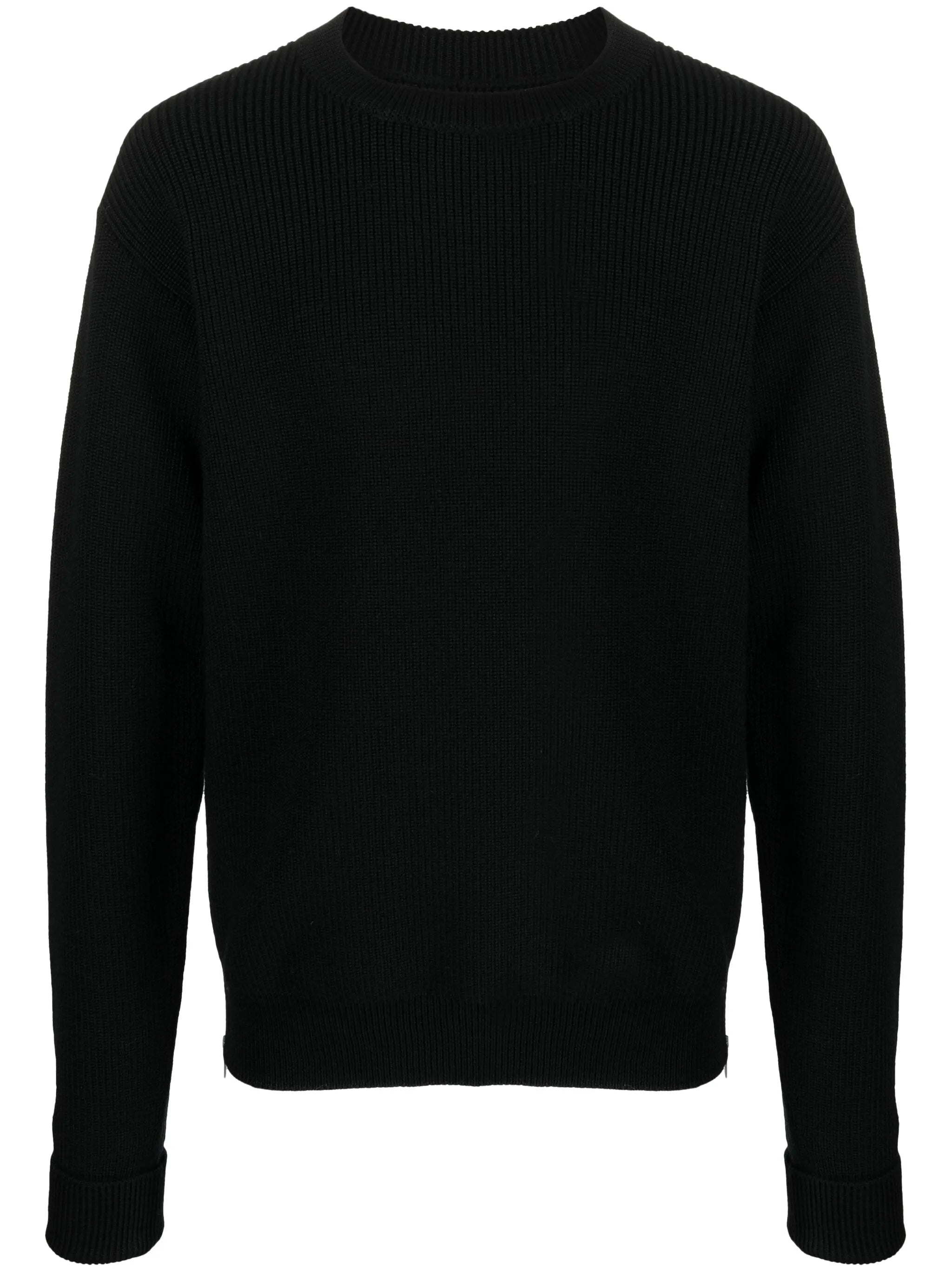 zip-fastening wool jumper