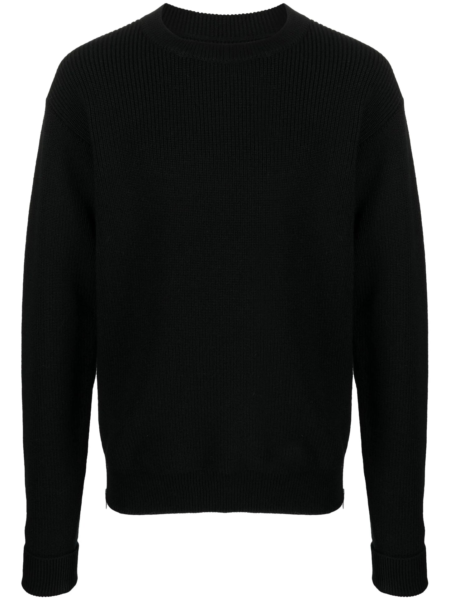 zip-fastening wool jumper
