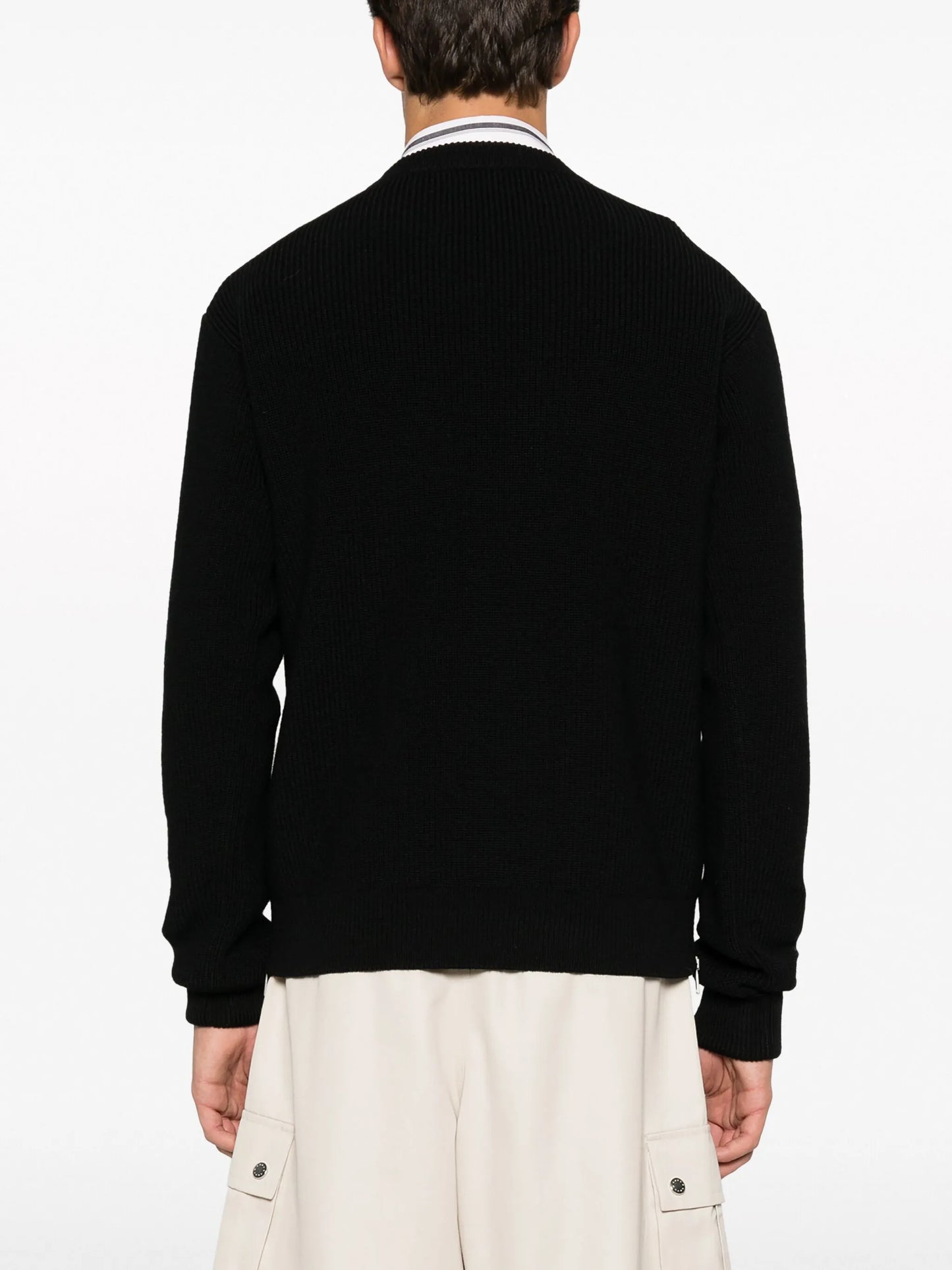 zip-fastening wool jumper
