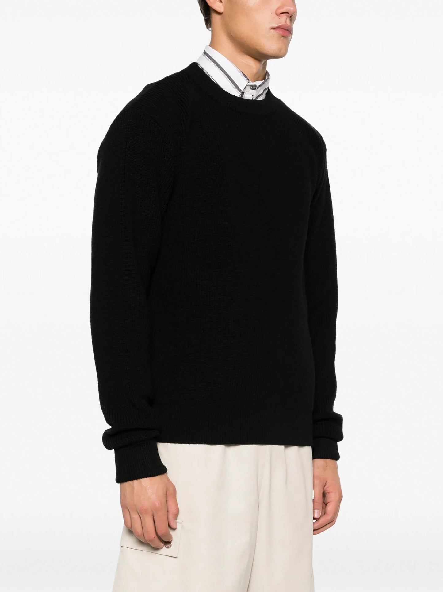 zip-fastening wool jumper