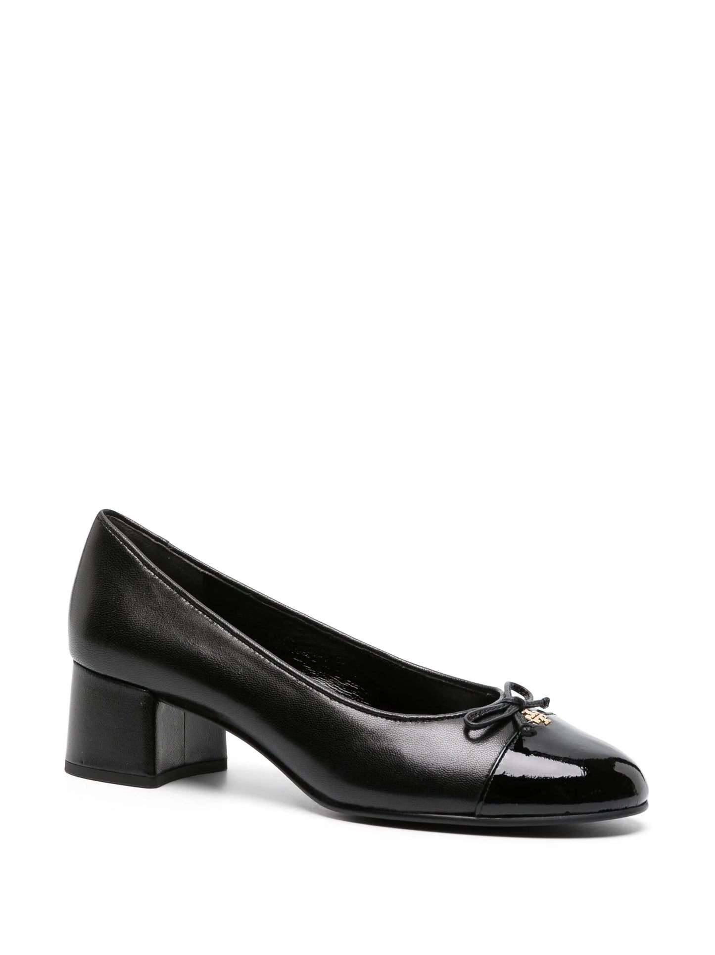 45mm cap-toe leather pumps