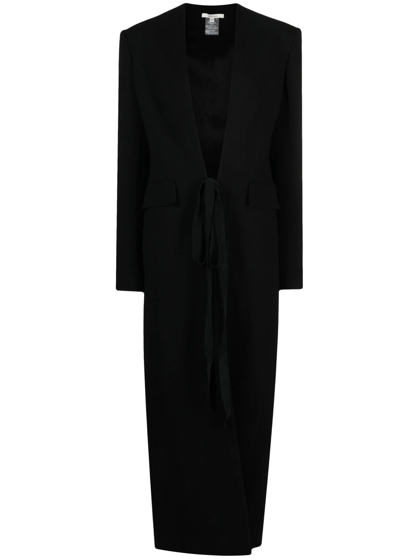 single-breasted virgin-wool coat