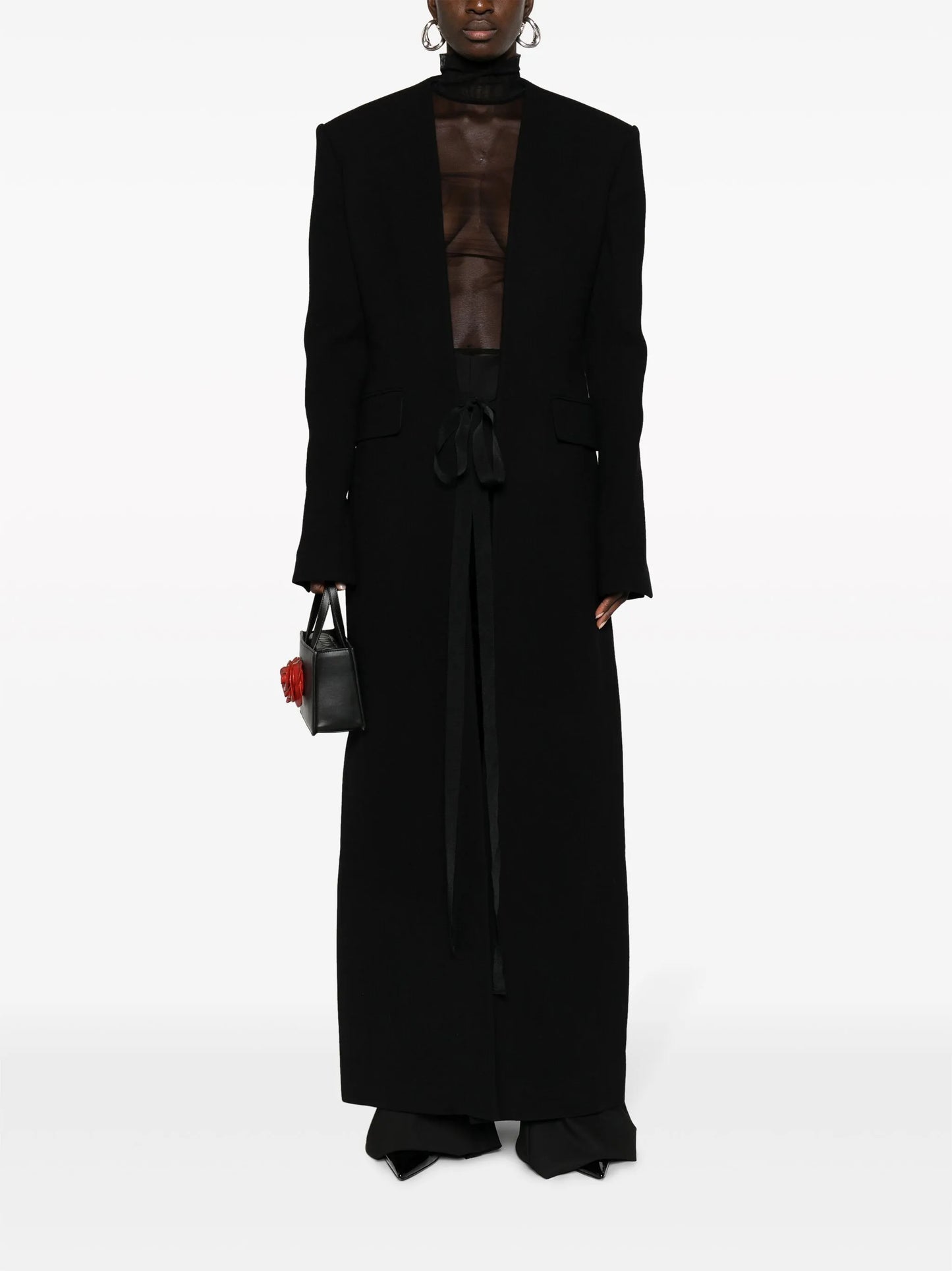 single-breasted virgin-wool coat