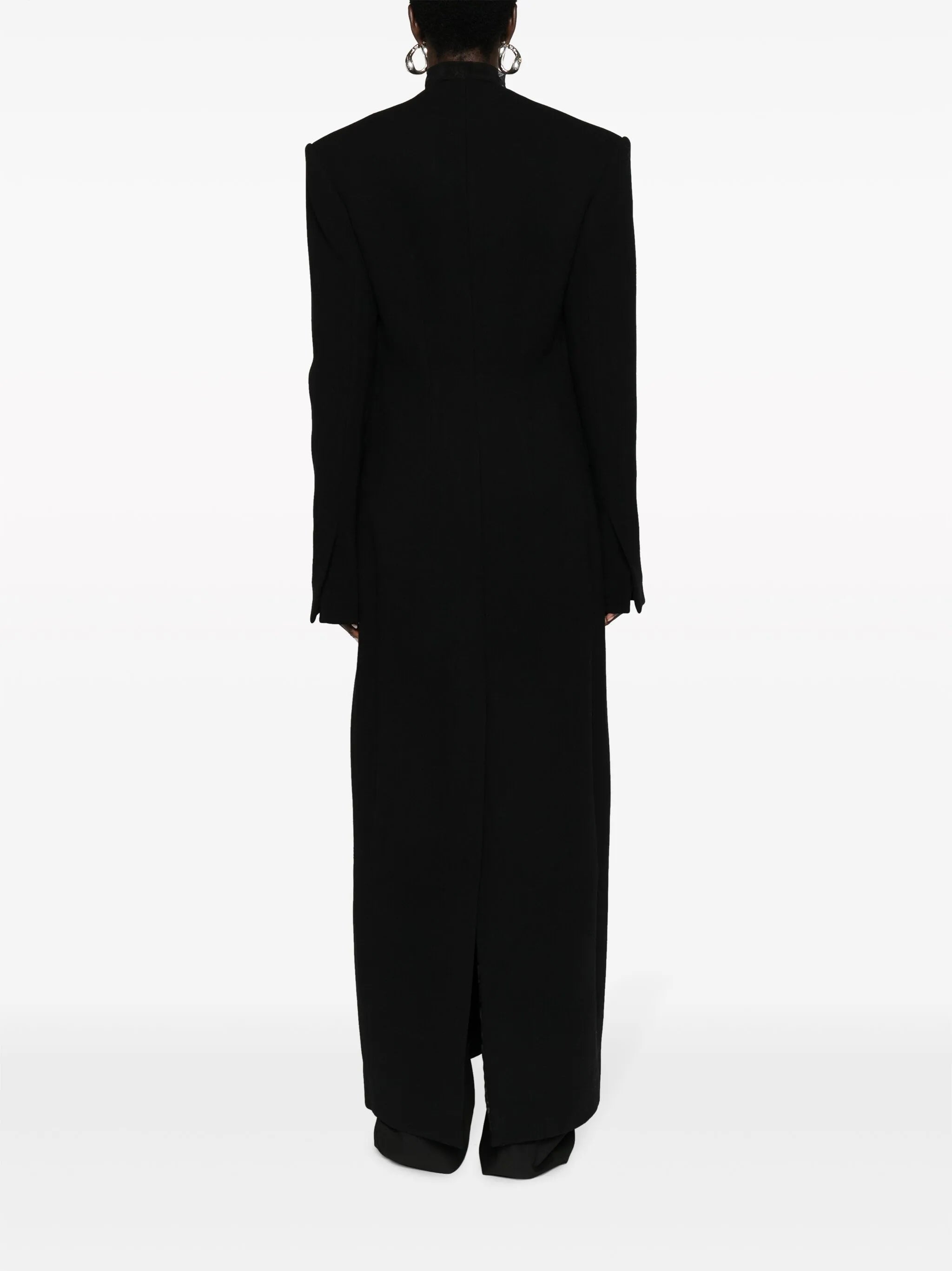 single-breasted virgin-wool coat