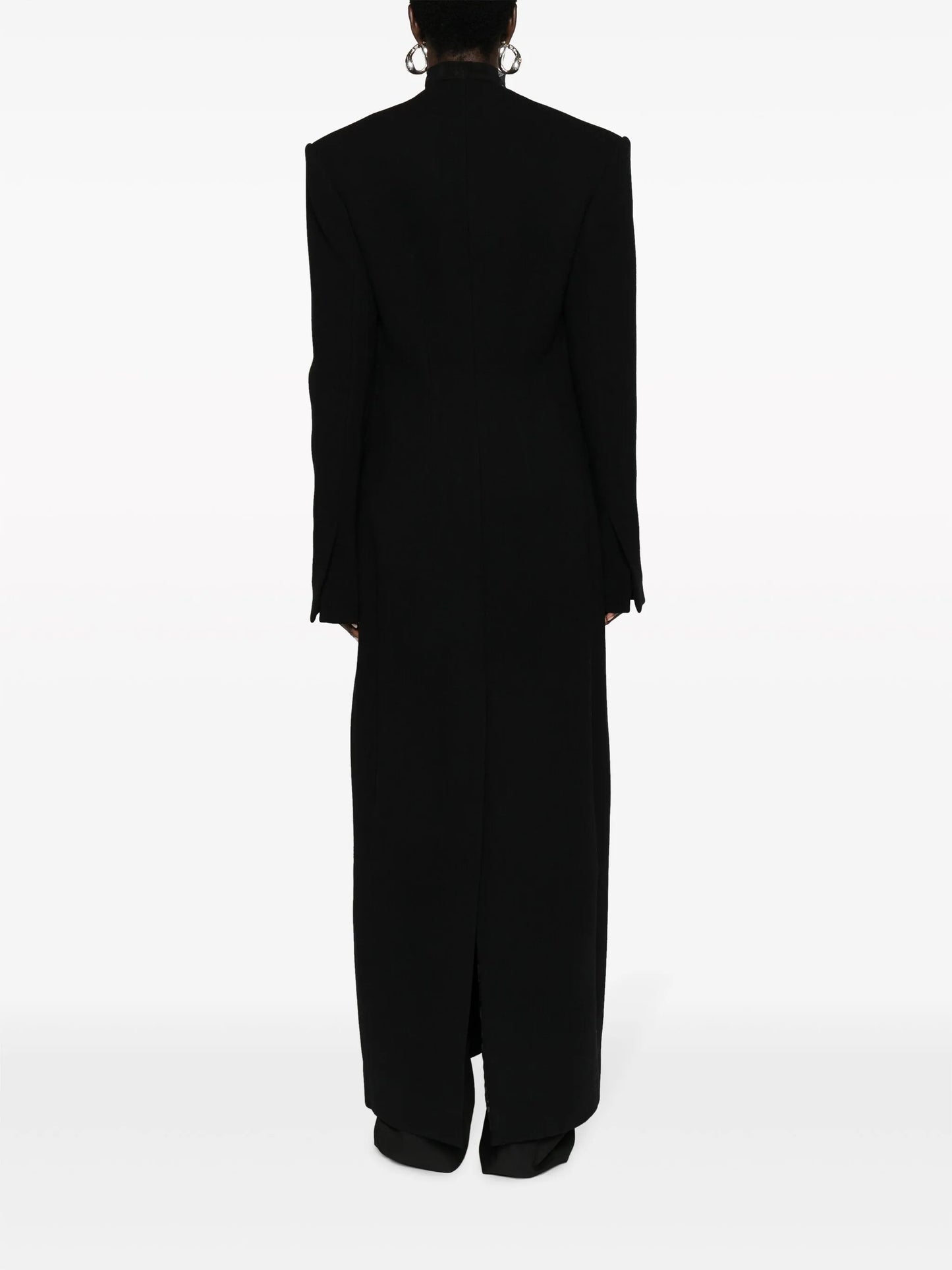 single-breasted virgin-wool coat