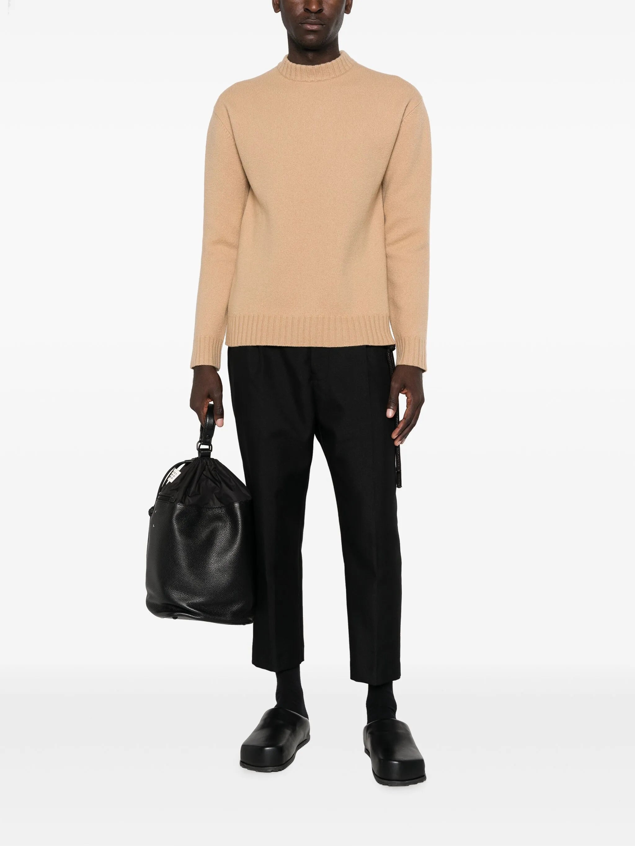 crew-neck merino wool jumper