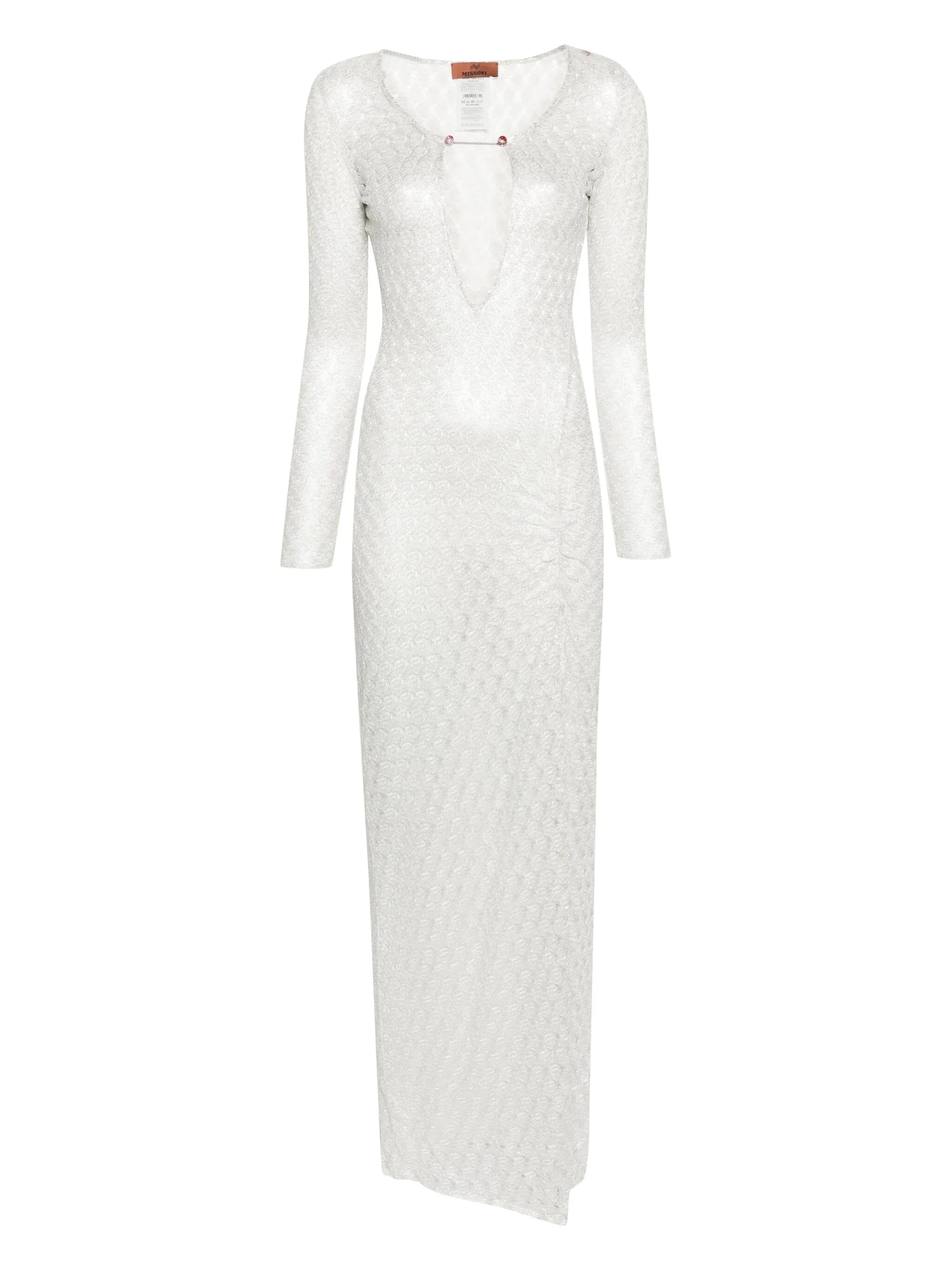 lace-effect maxi dress