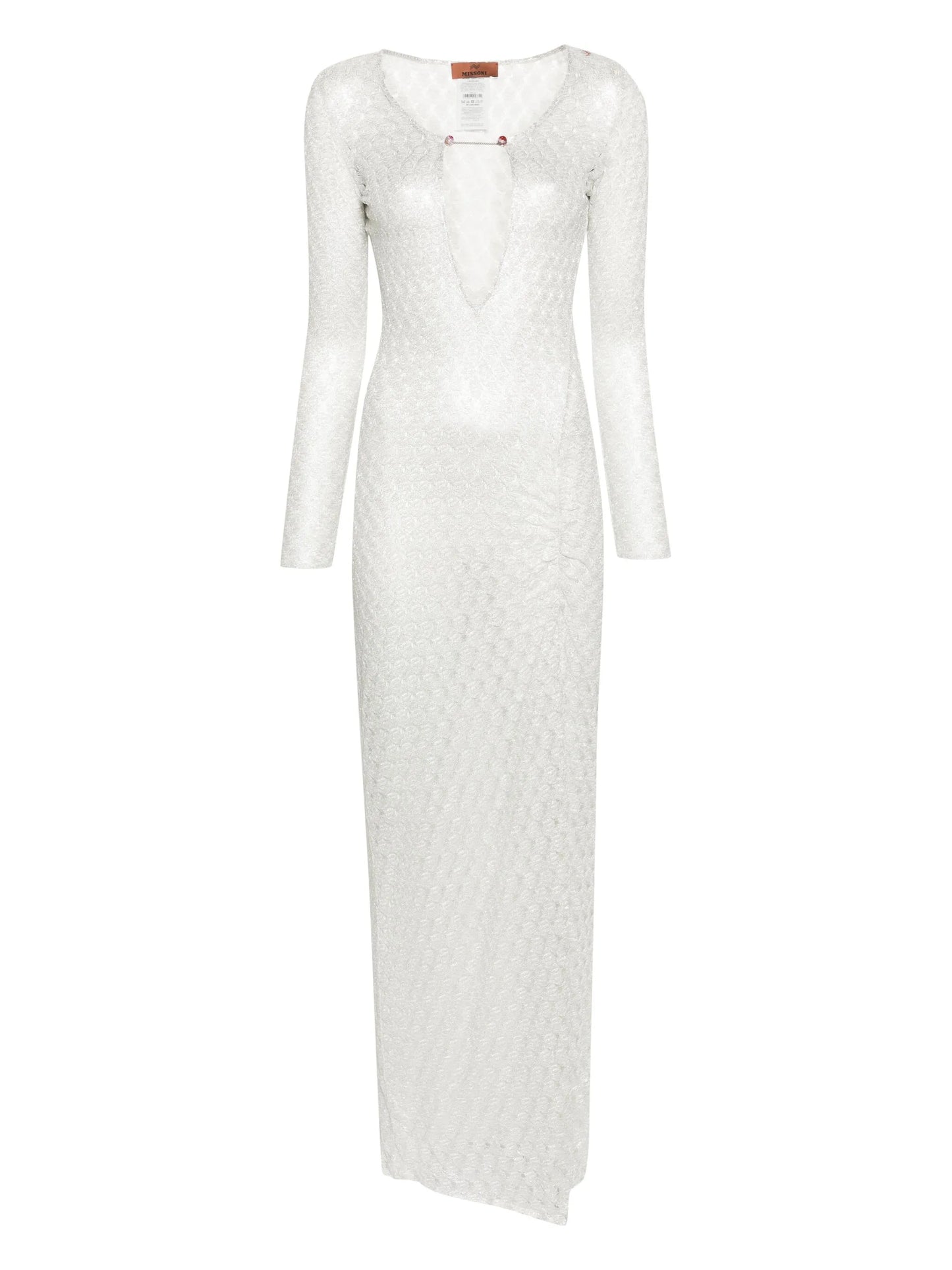 lace-effect maxi dress