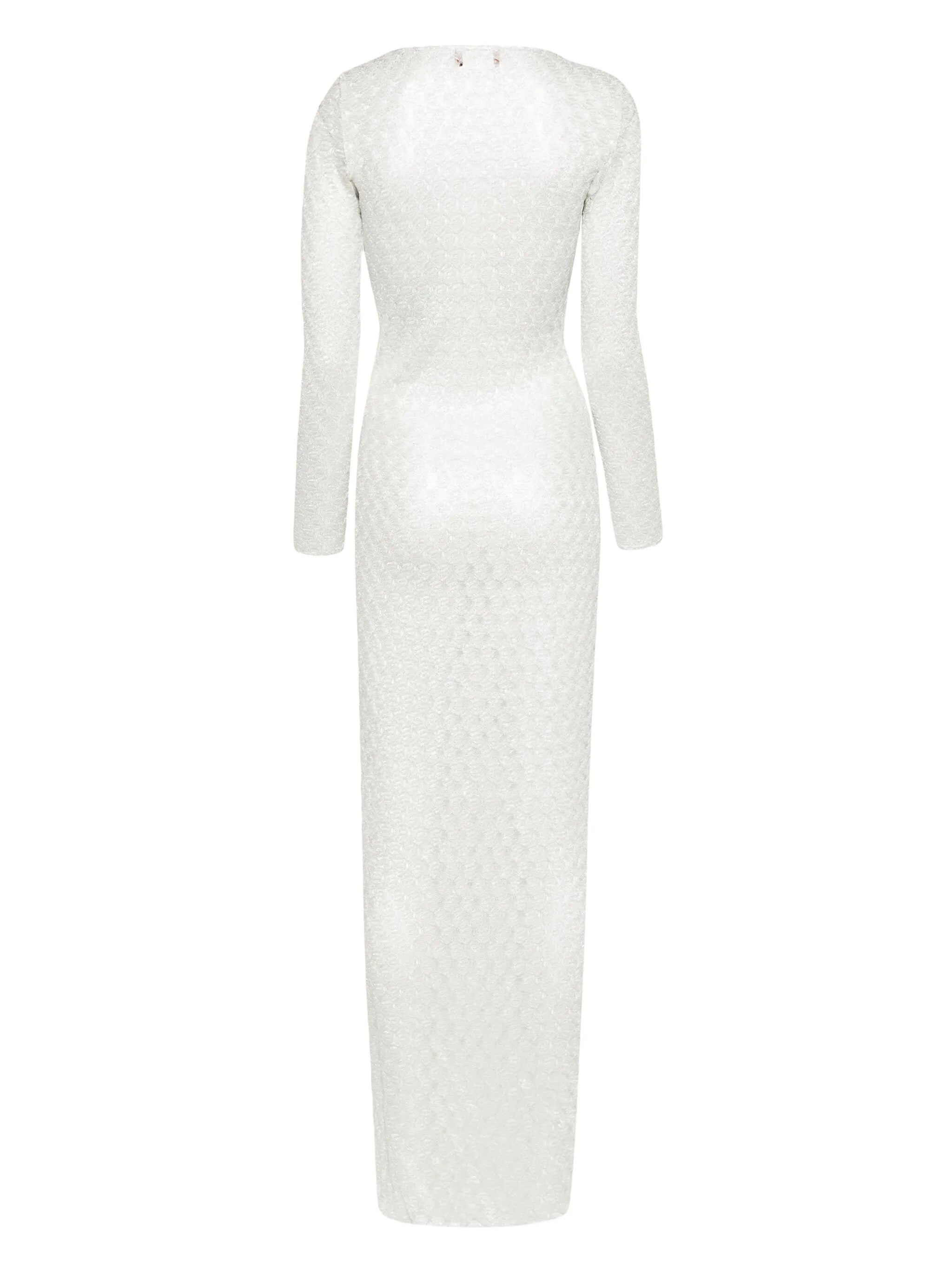 lace-effect maxi dress