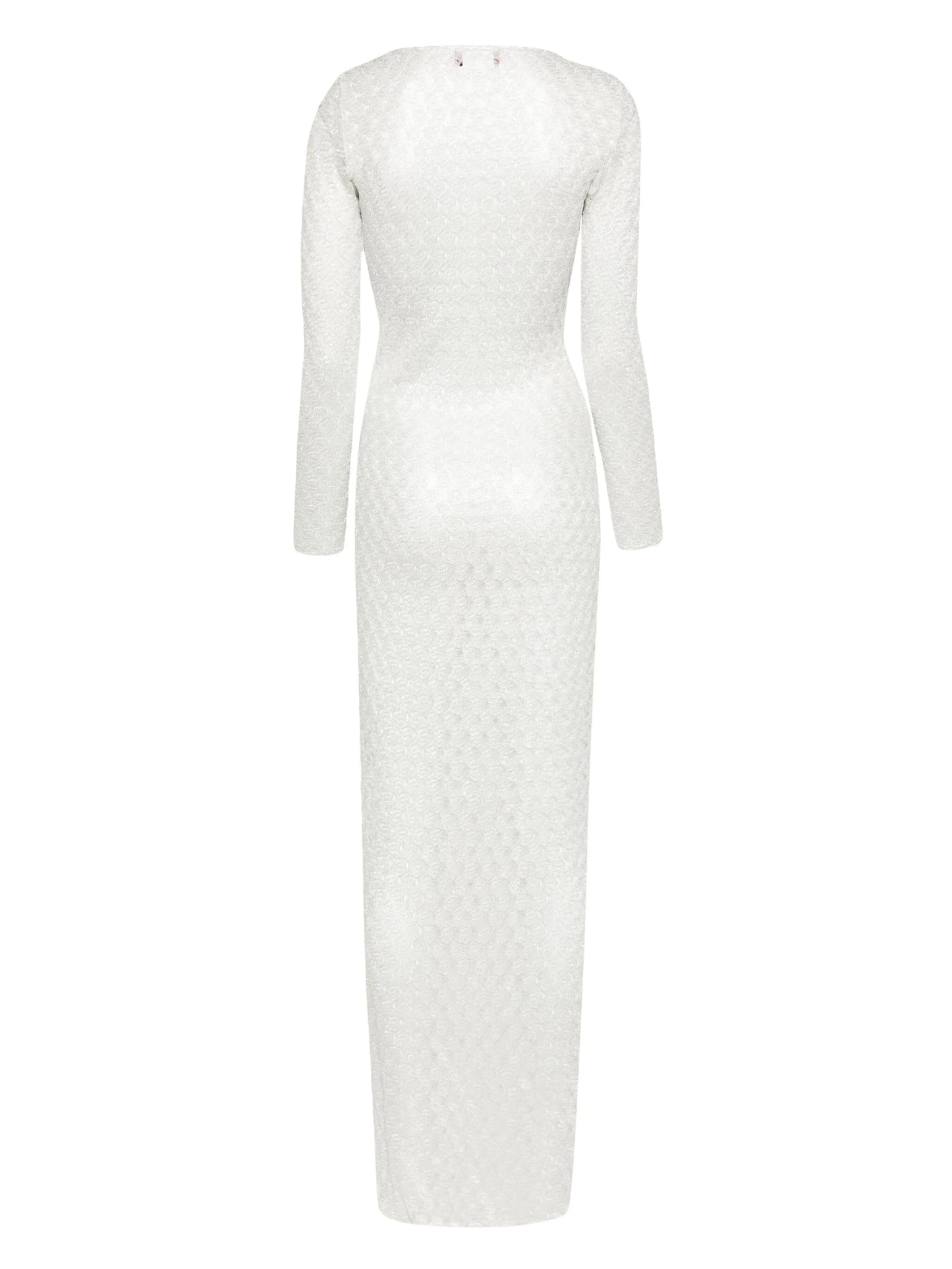 lace-effect maxi dress