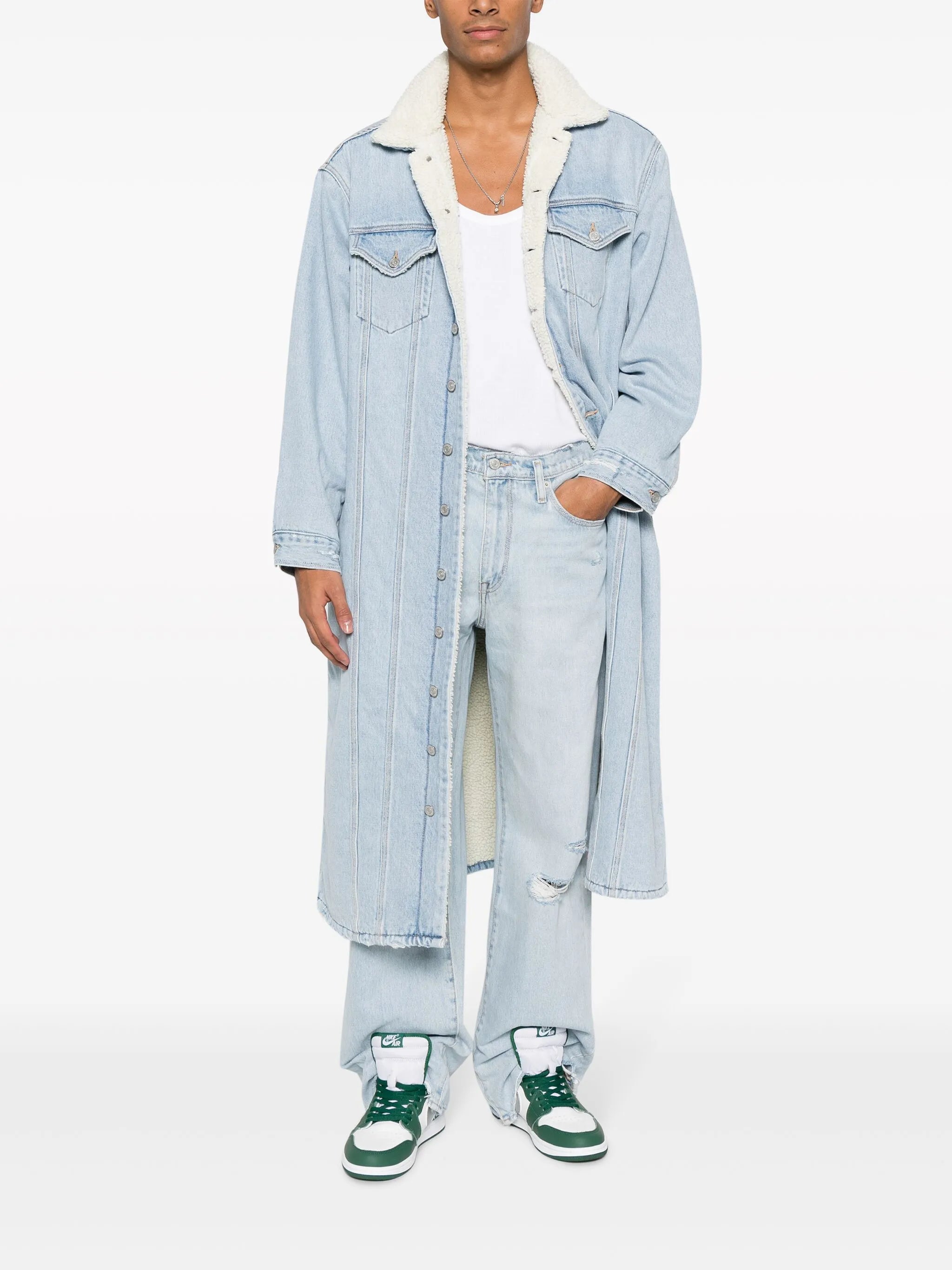 x Levi's sherpa-collar denim coat