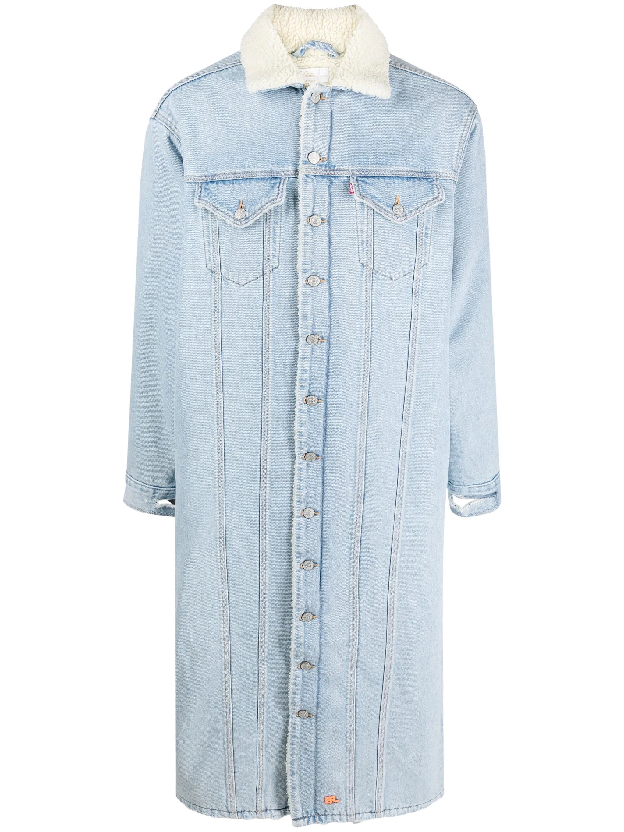 x Levi's sherpa-collar denim coat
