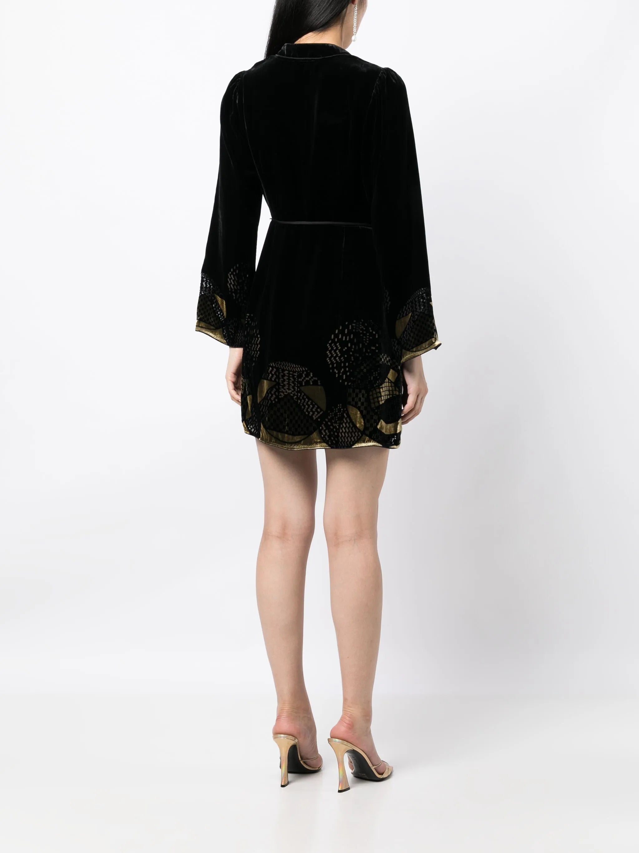 Iris velvet short dress