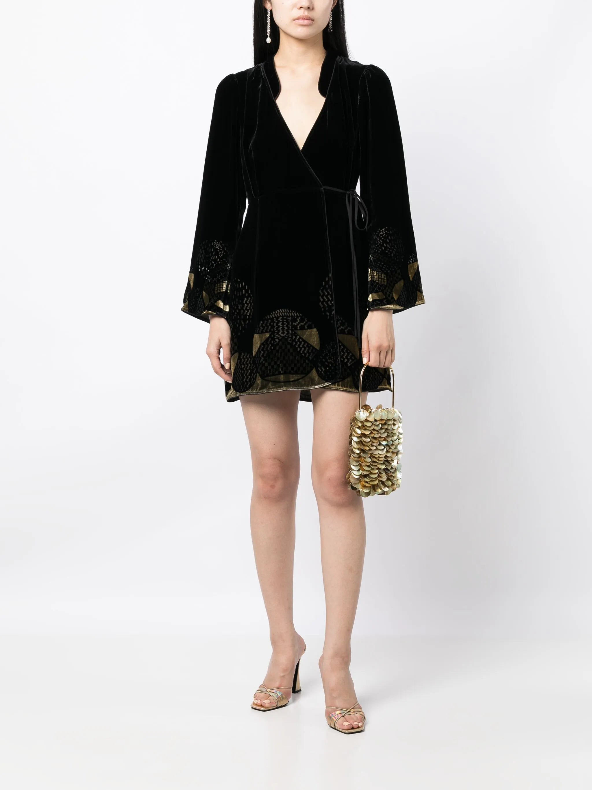 Iris velvet short dress