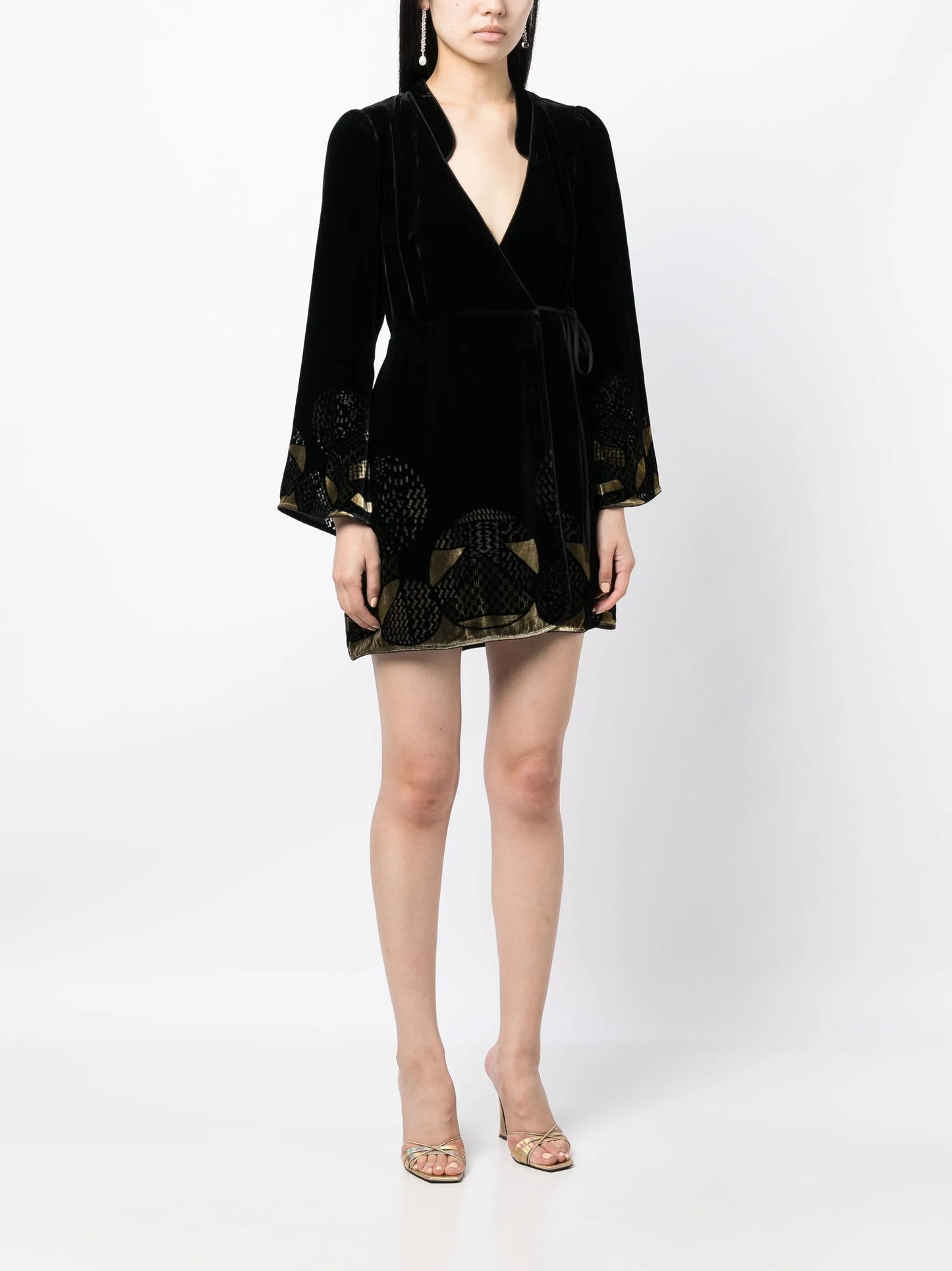 Iris velvet short dress