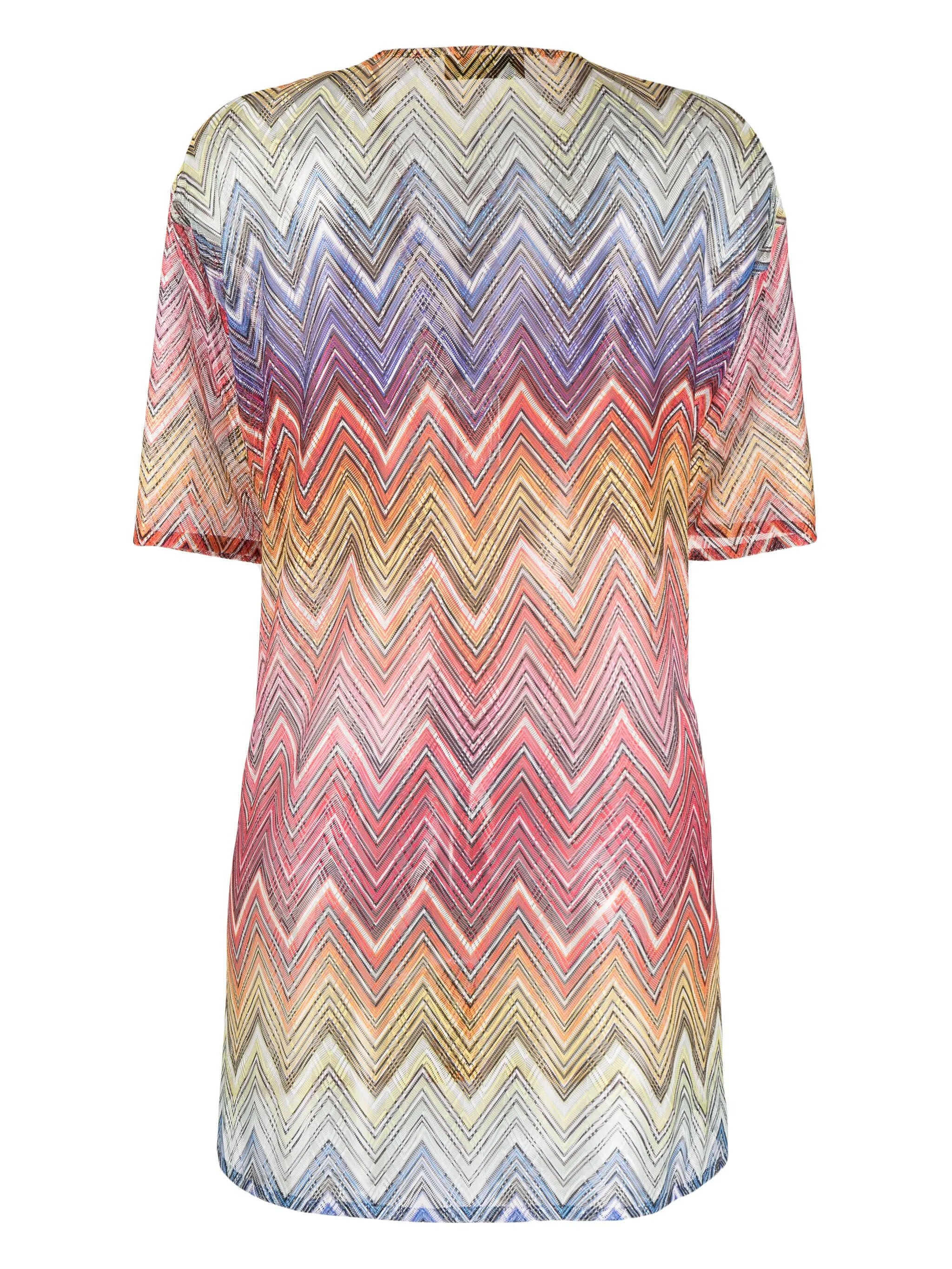 zigzag lace-up cover-up